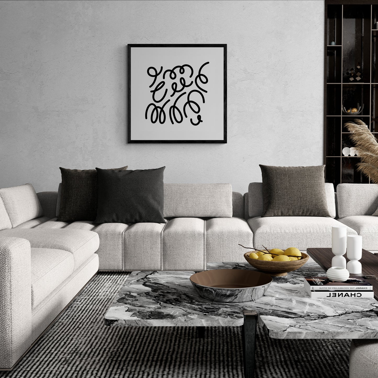 Scribbles Framed & Mounted Print