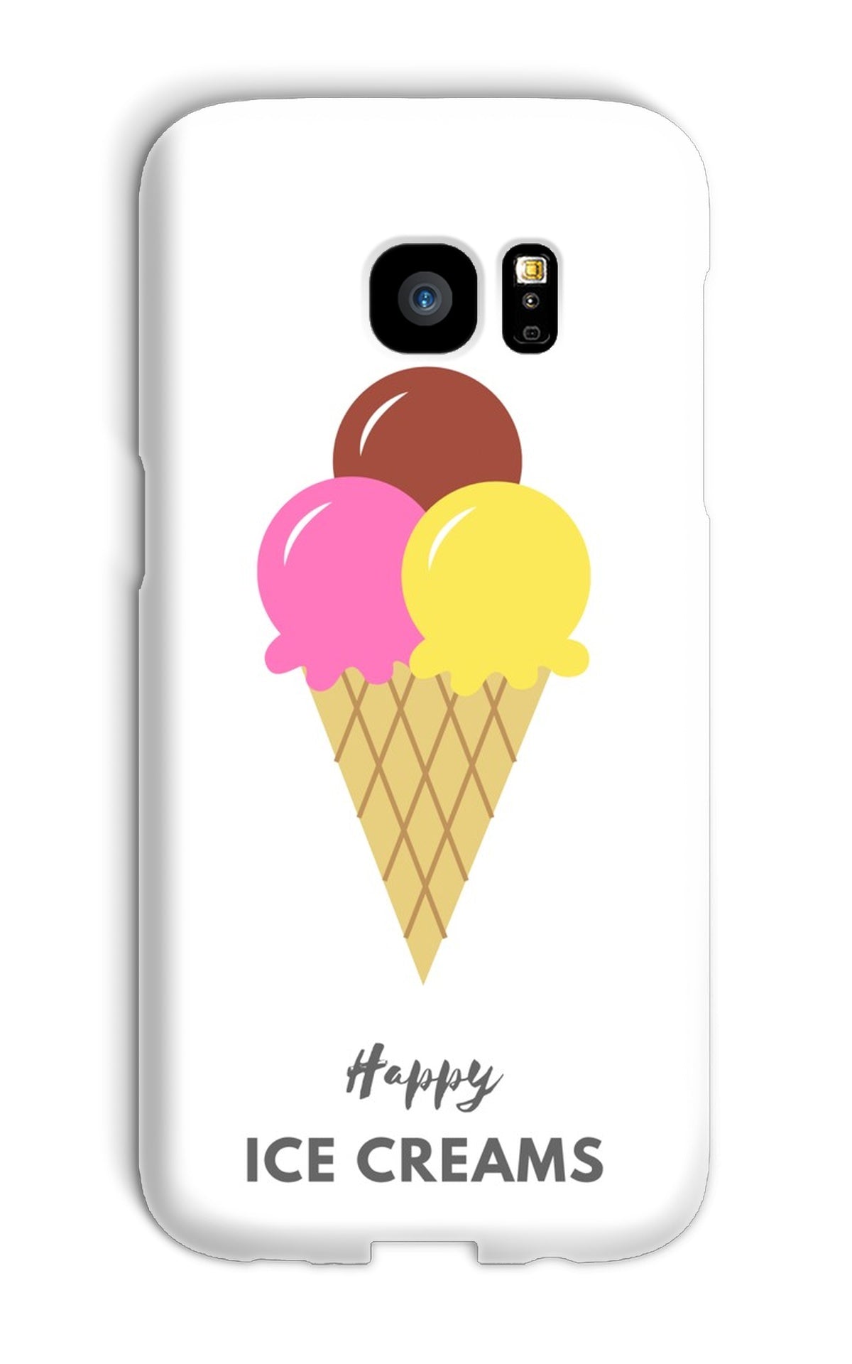 Happy Ice Creams Pink & Yellow Phone Case