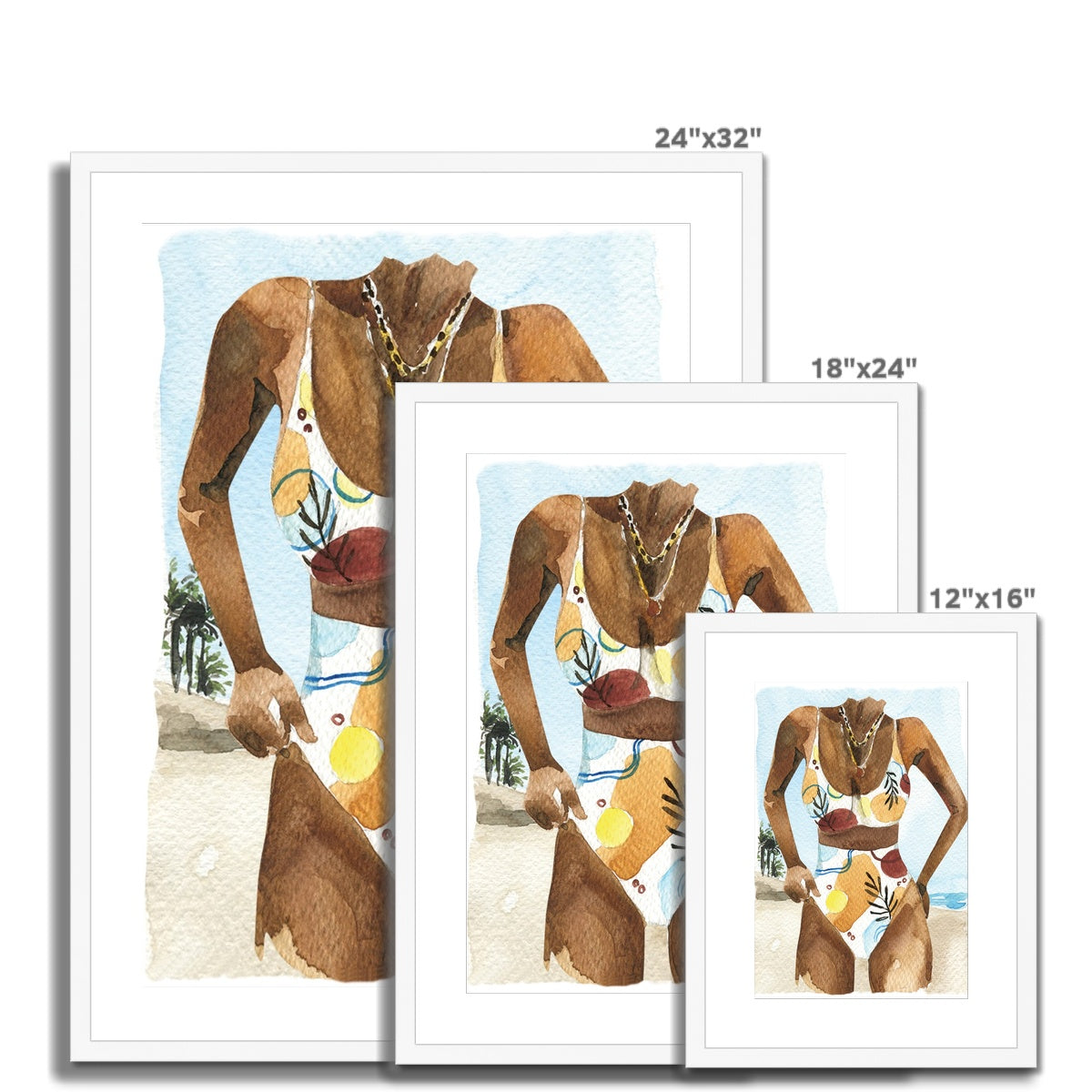 Beach Girl 1 Framed & Mounted Print