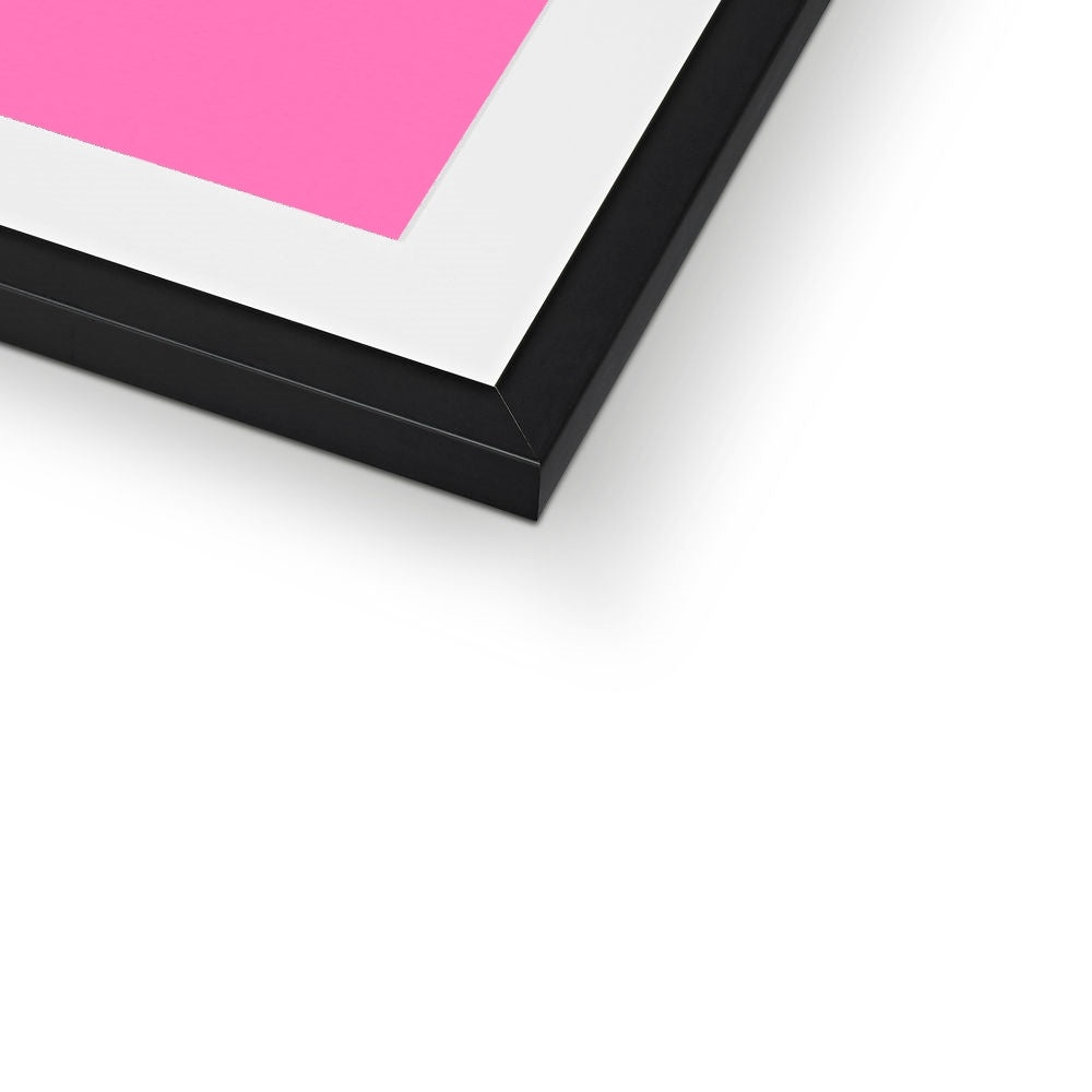 Lollipop Lips Pink Framed & Mounted Print