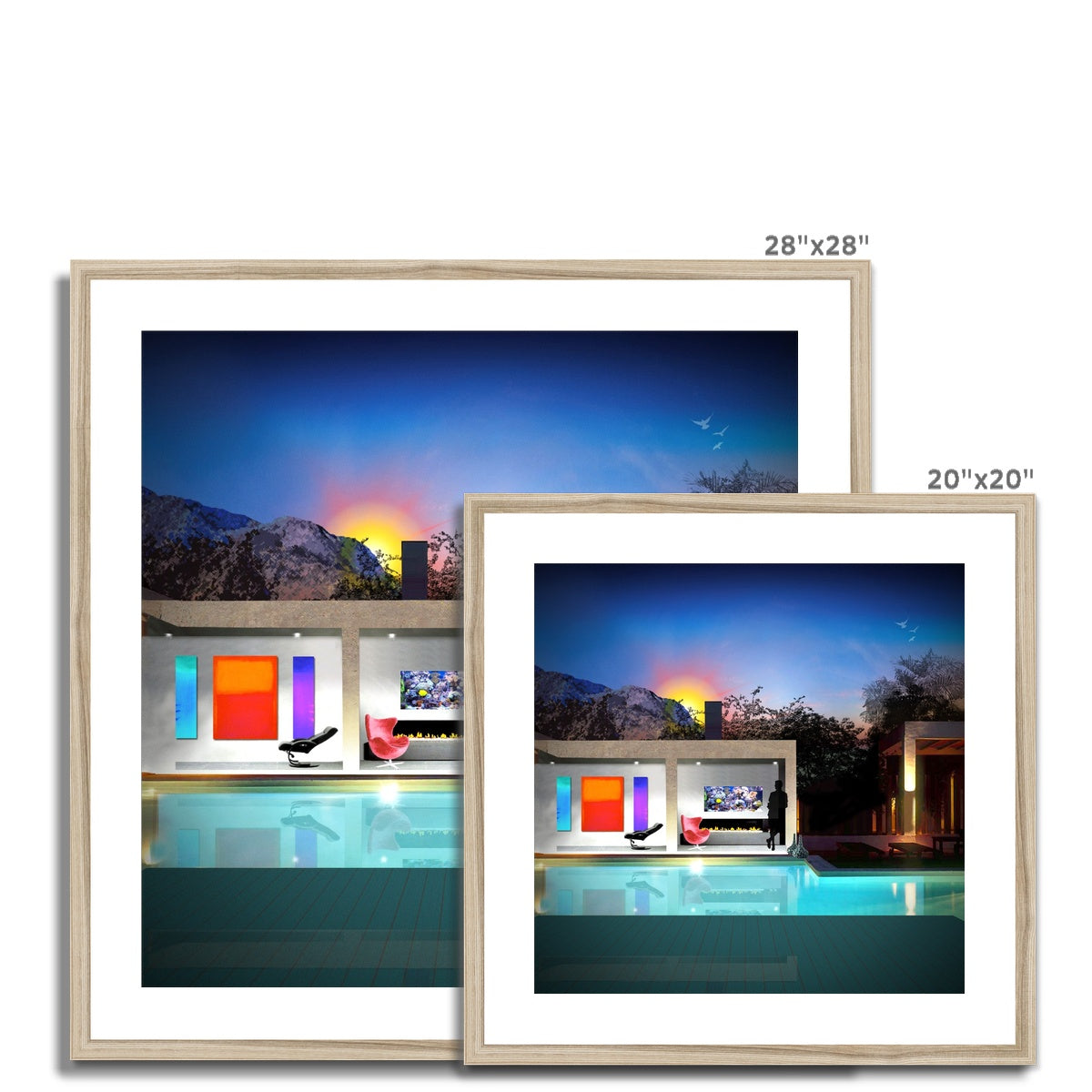 Comfort Zone Swimming Pool Framed & Mounted Print
