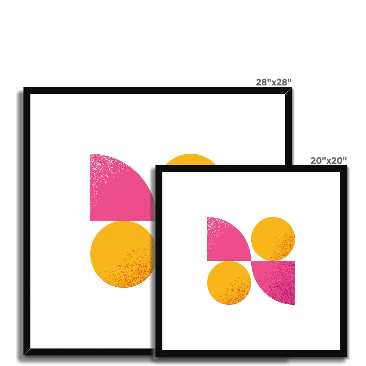 Graphic Circles Framed & Mounted Print