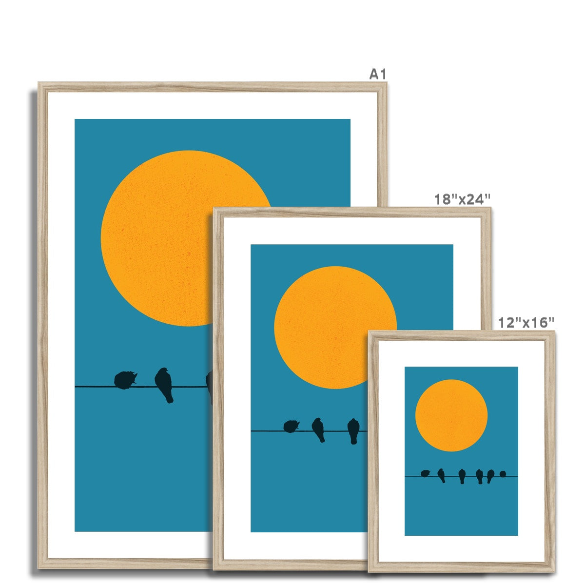 Bird On A Wire Framed & Mounted Print