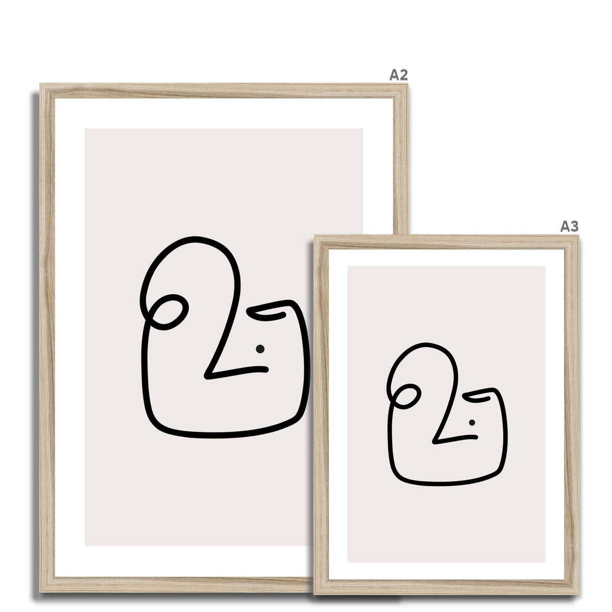 Line Art Tim Framed Print