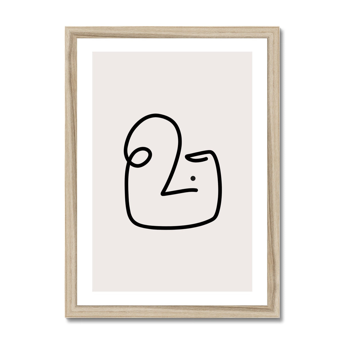 Line Art Tim Framed Print