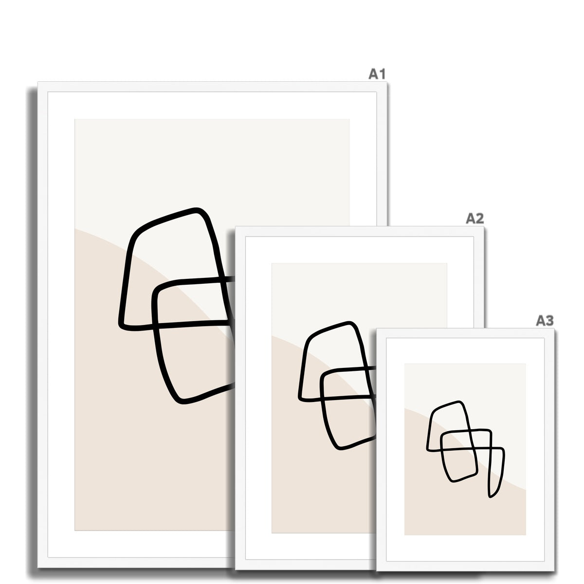 Abstract Lines 1 Framed & Mounted Print