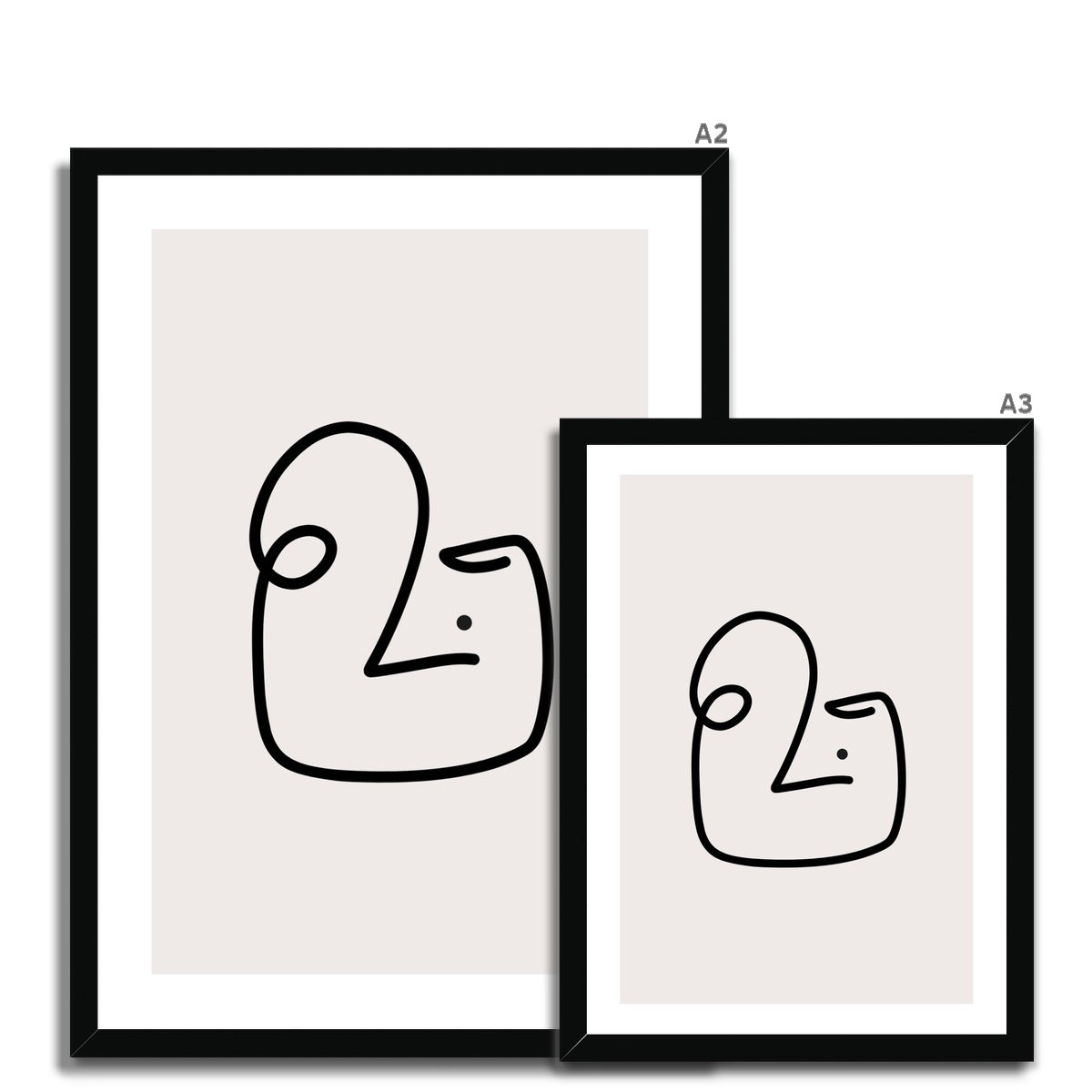 Line Art Tim Framed Print