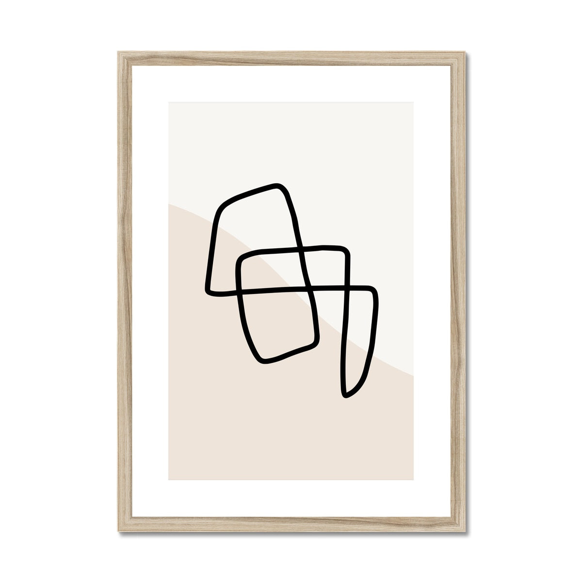 Abstract Lines 1 Framed & Mounted Print