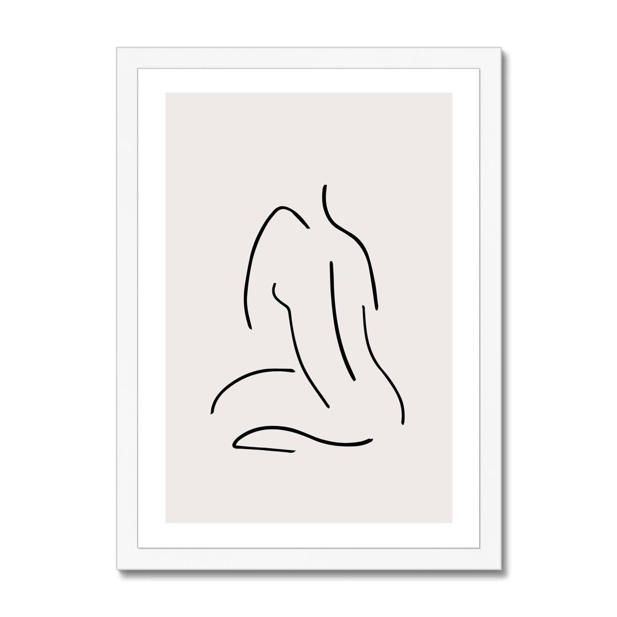 Line Art Body Lines Framed Print
