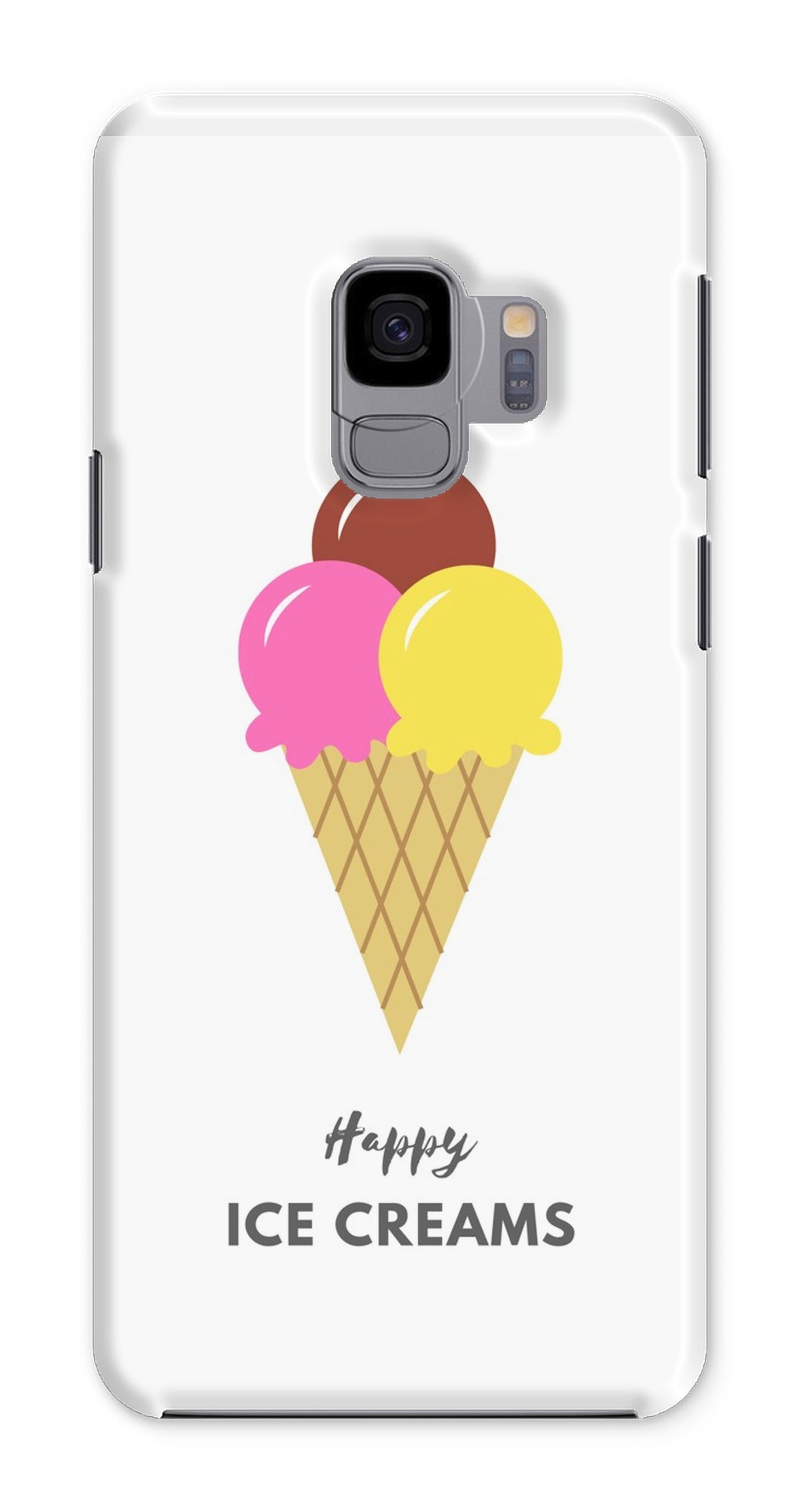 Happy Ice Creams Pink & Yellow Phone Case