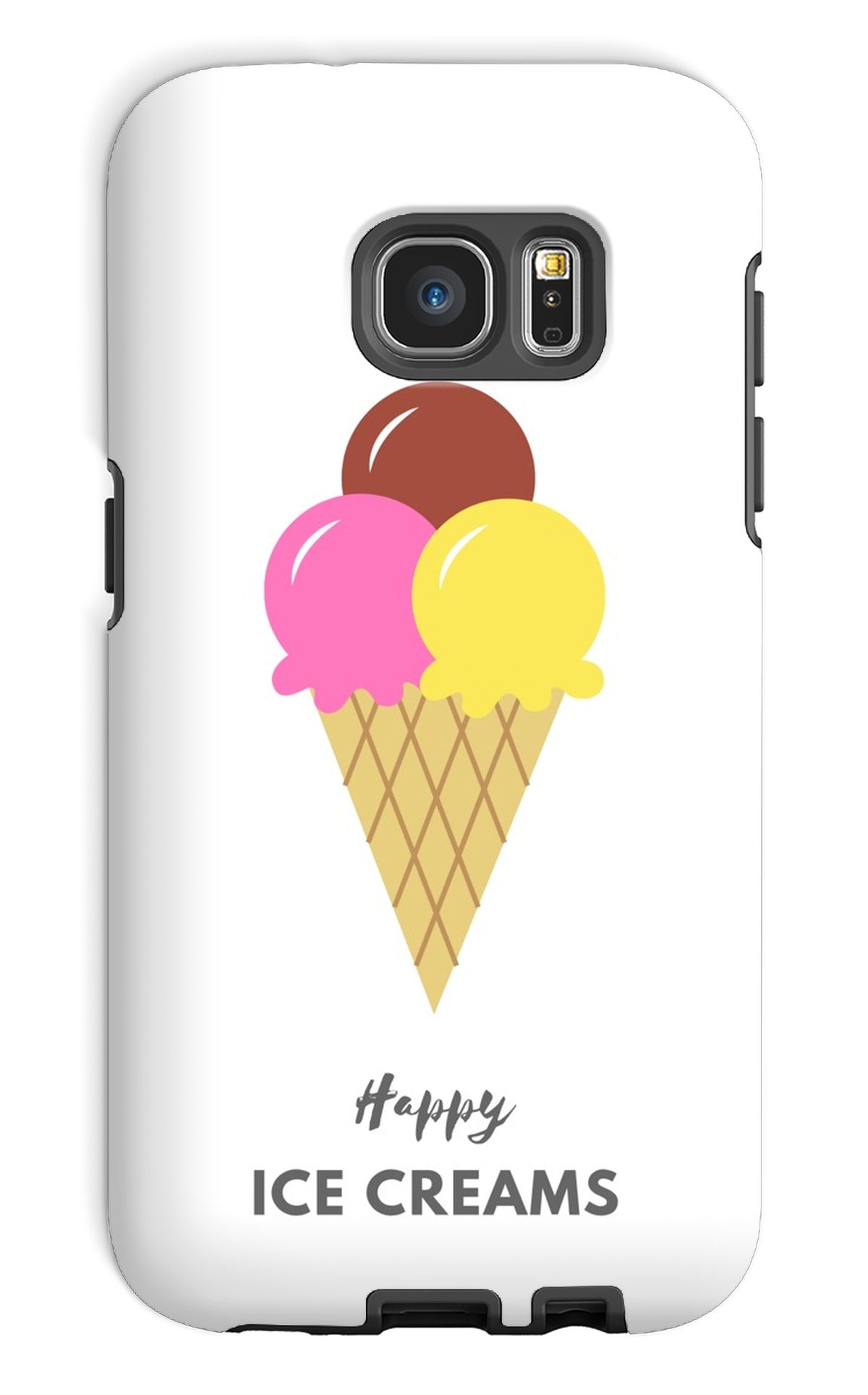 Happy Ice Creams Pink & Yellow Phone Case