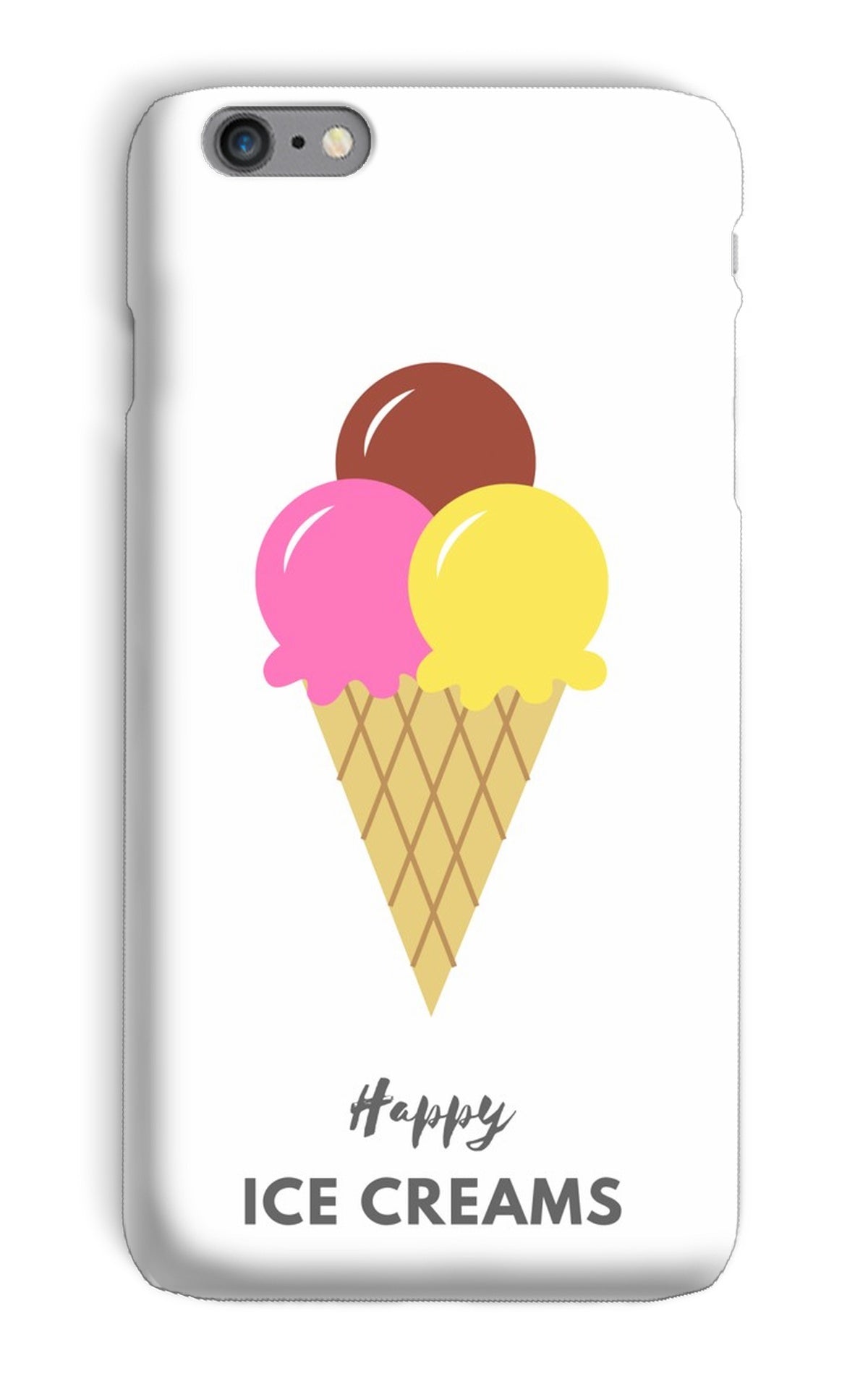 Happy Ice Creams Pink & Yellow Phone Case