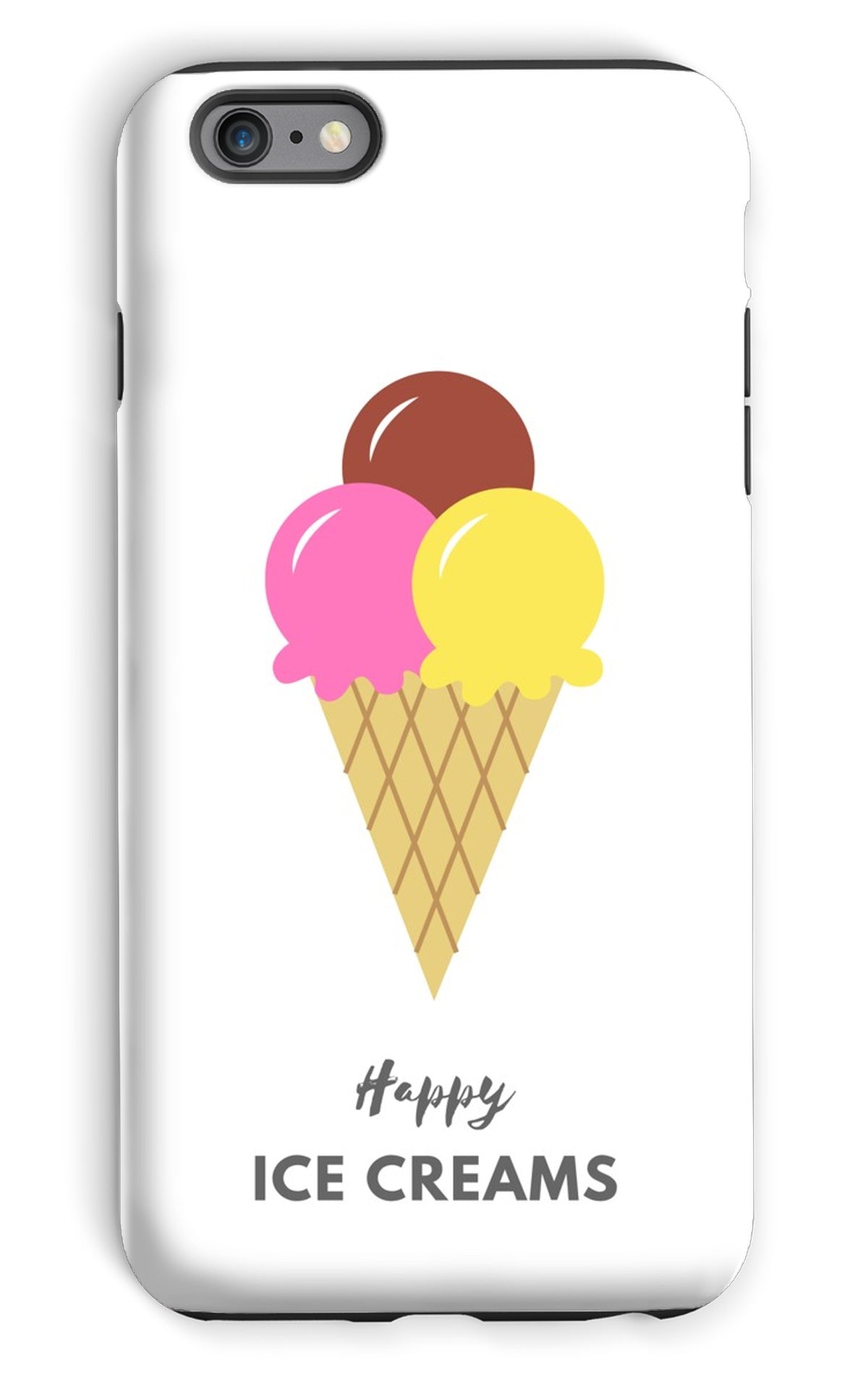 Happy Ice Creams Pink & Yellow Phone Case