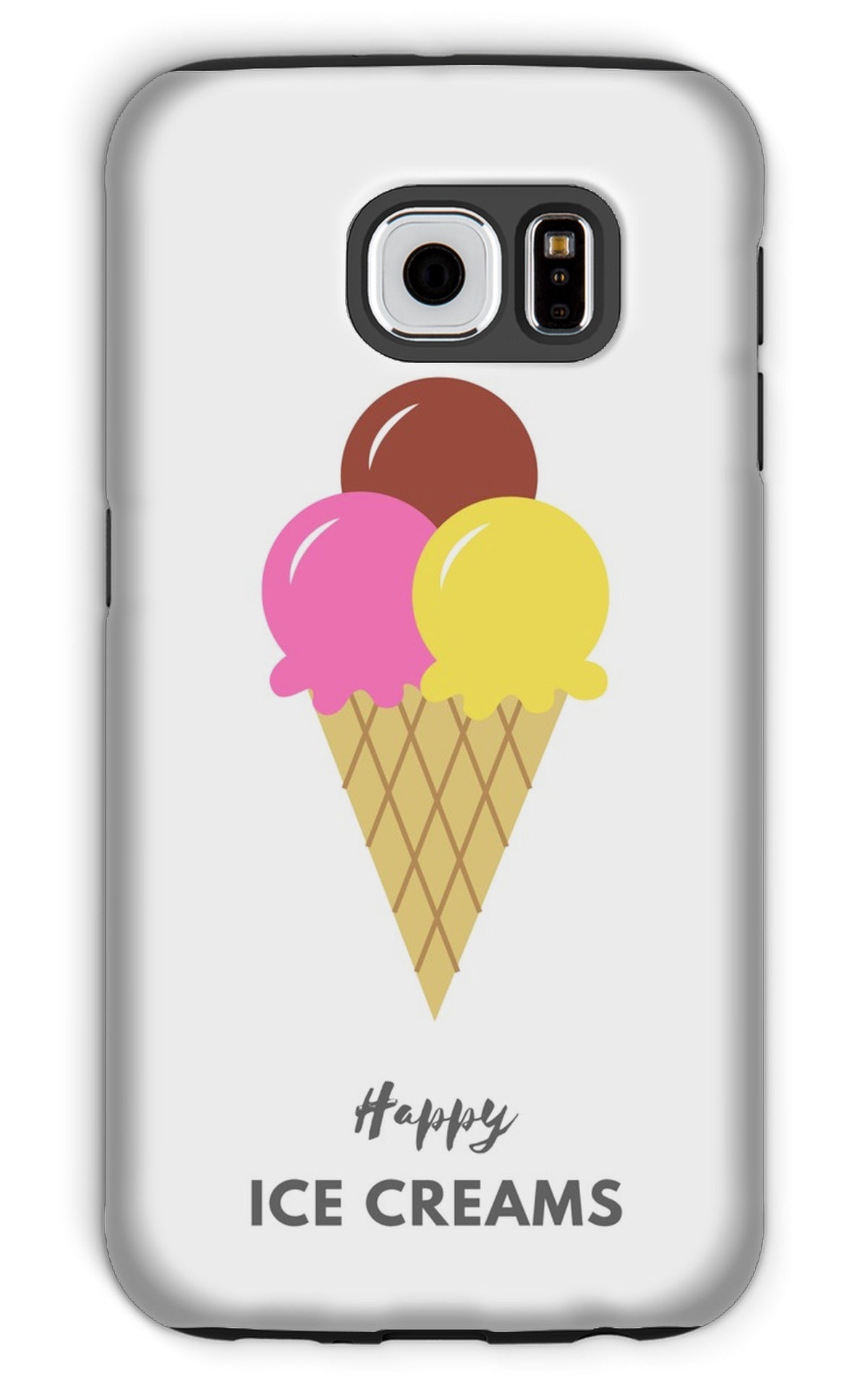 Happy Ice Creams Pink & Yellow Phone Case