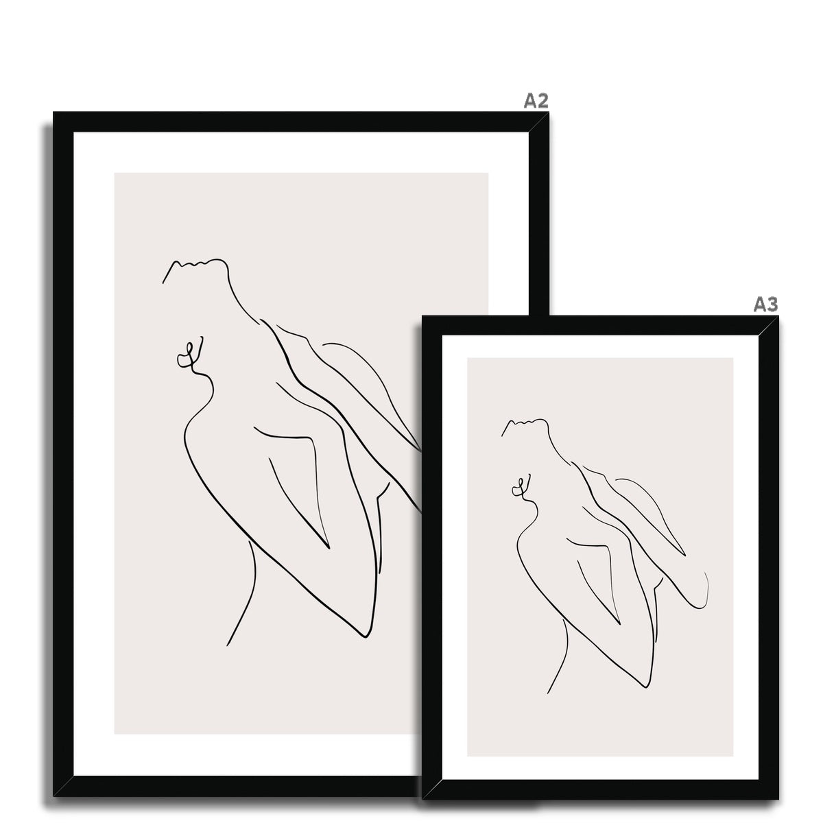 Line Art Female figure Framed Print