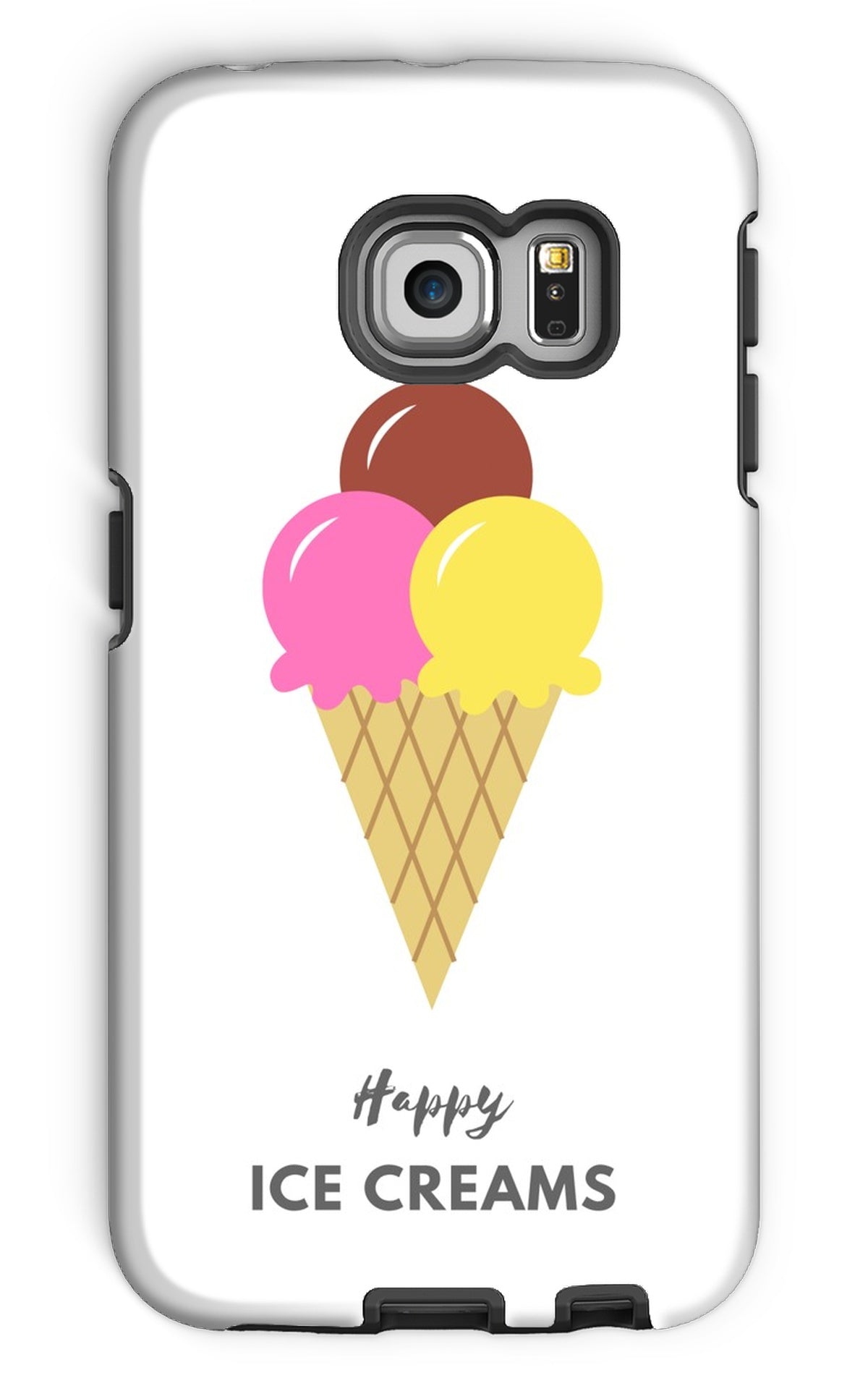 Happy Ice Creams Pink & Yellow Phone Case