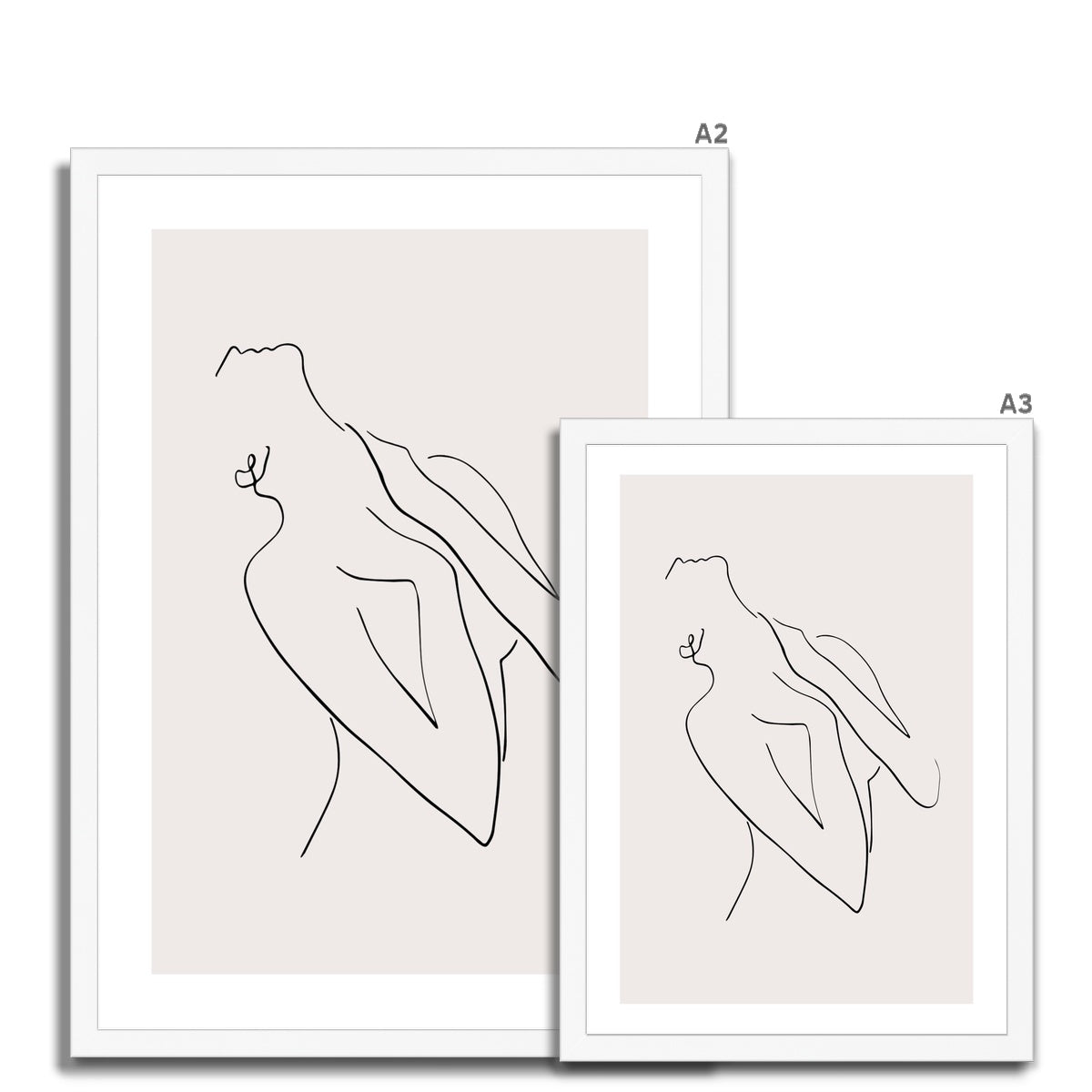 Line Art Female figure Framed Print