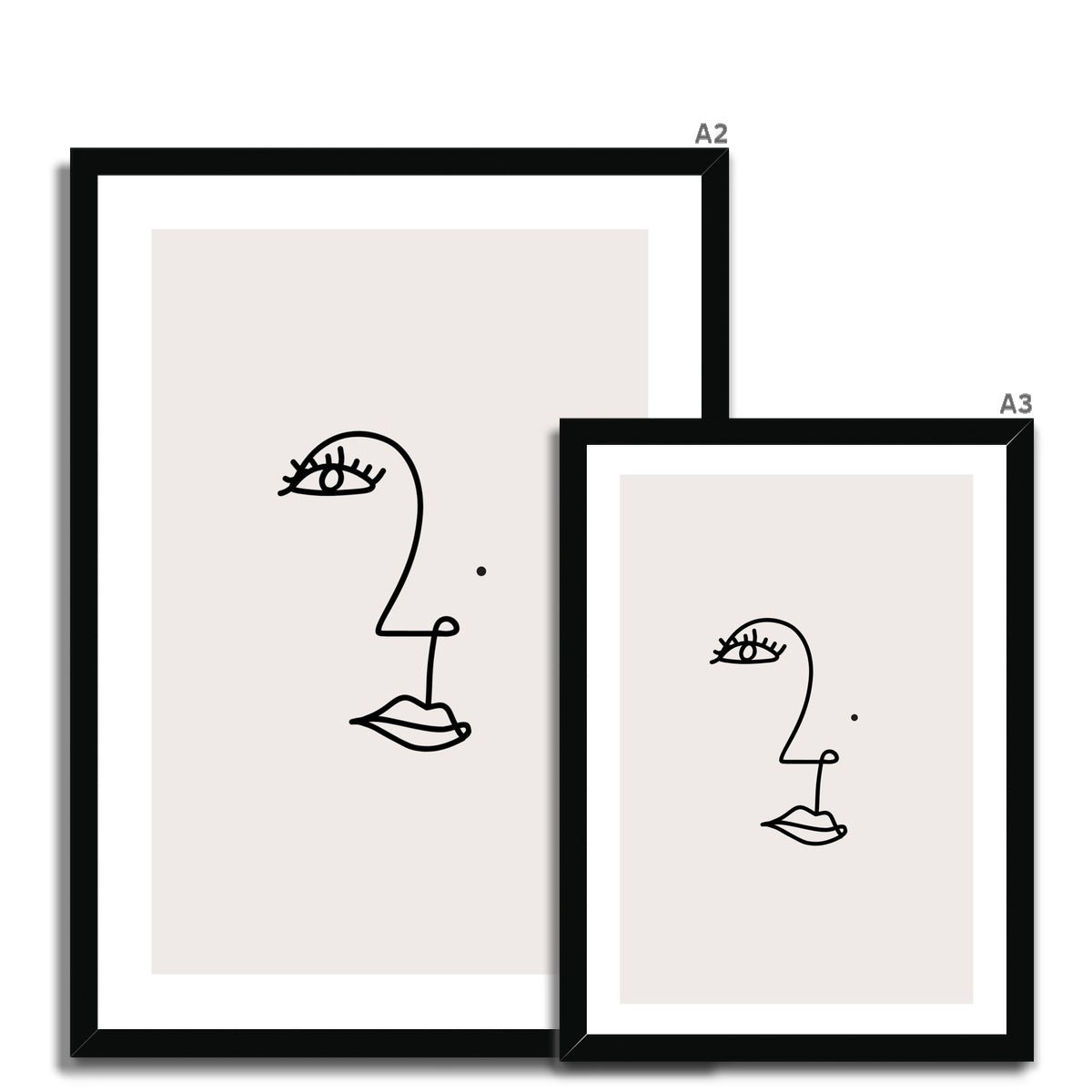 Line Art Her Framed Print
