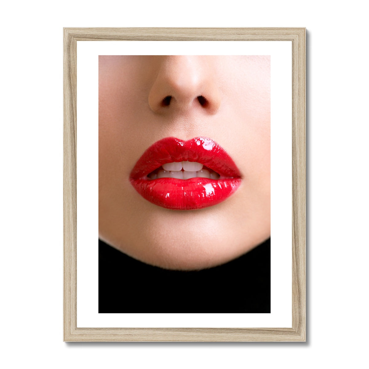 Red Lips - Addicted to Love Framed Print