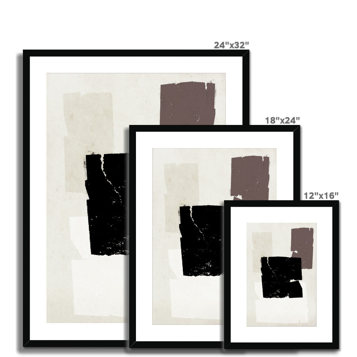 Shades Of Brown Mocha Framed & Mounted Print