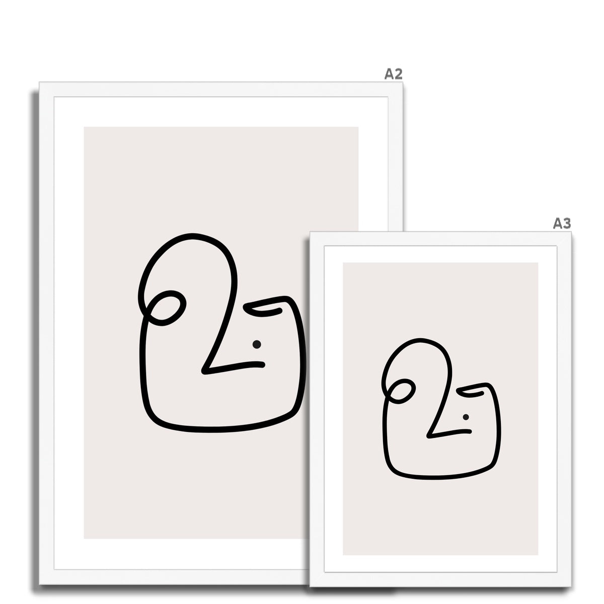Line Art Tim Framed Print