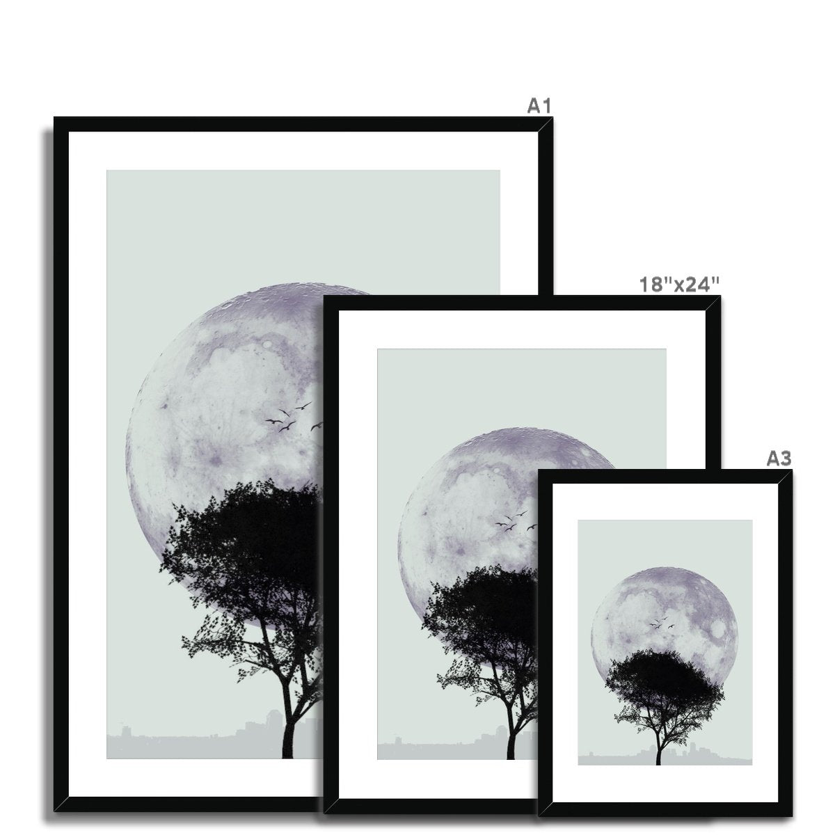 Tree and Moon Twilight - Rowdy Space