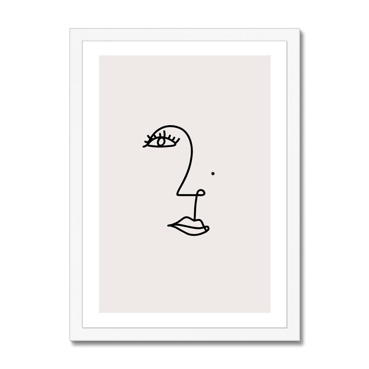 Line Art Her Framed Print