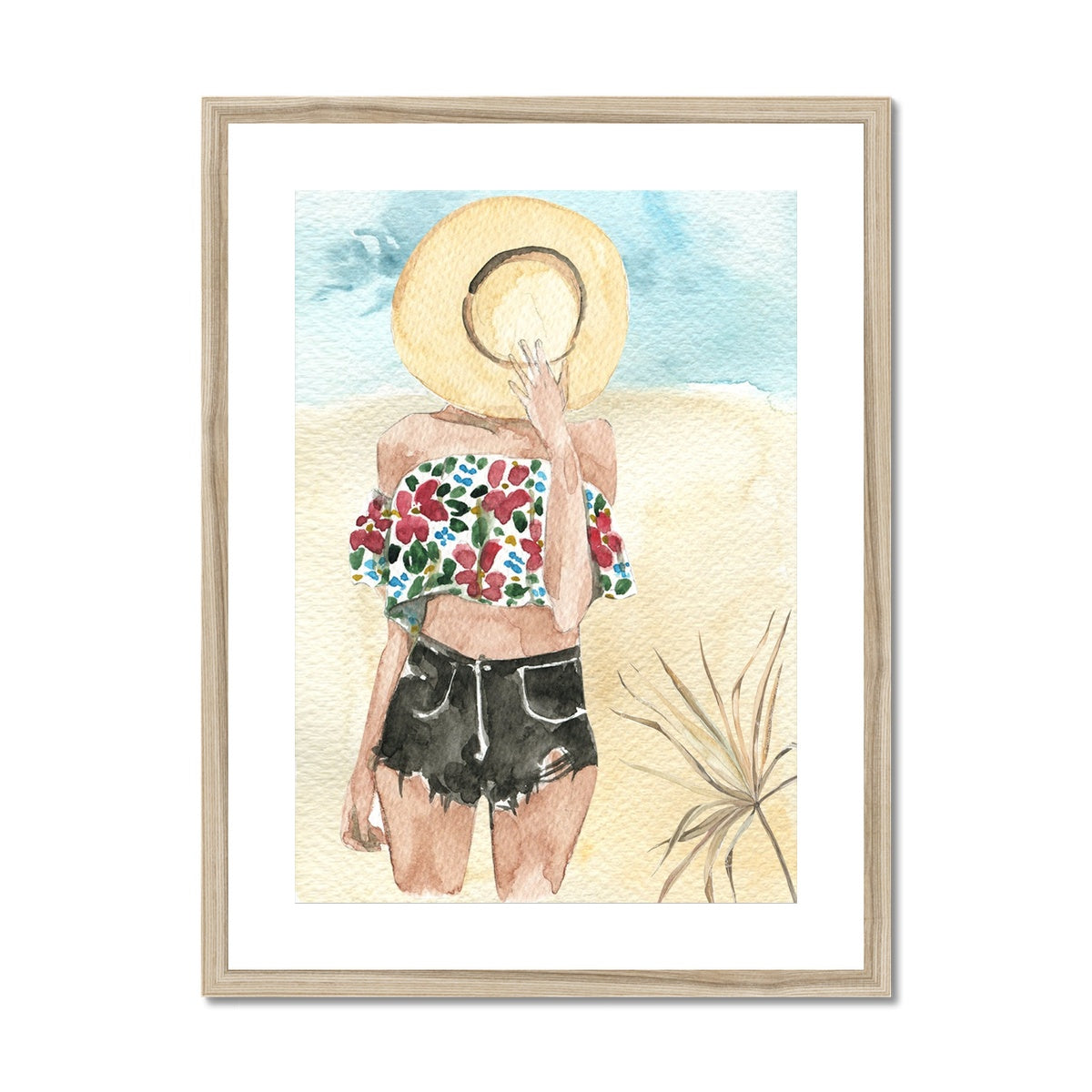 Beach Girl 4 Framed & Mounted Print