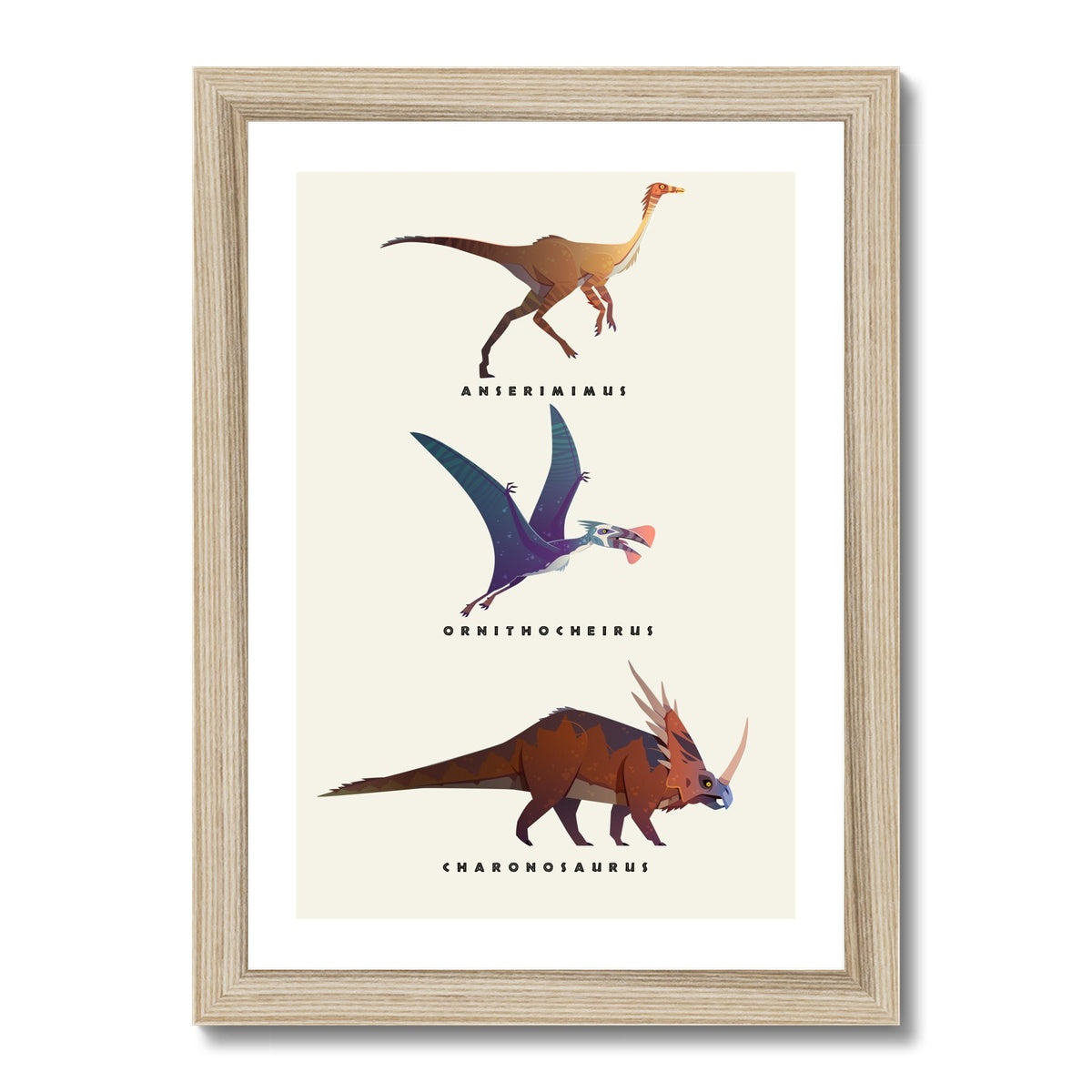 Dino Set 2 Framed Print