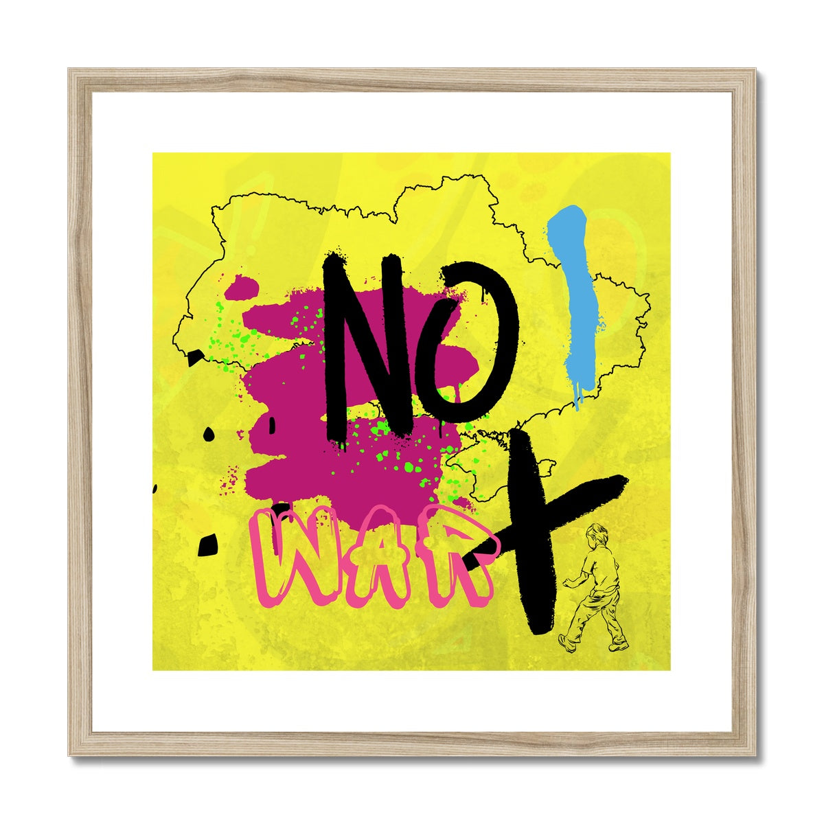 No War Framed & Mounted Print
