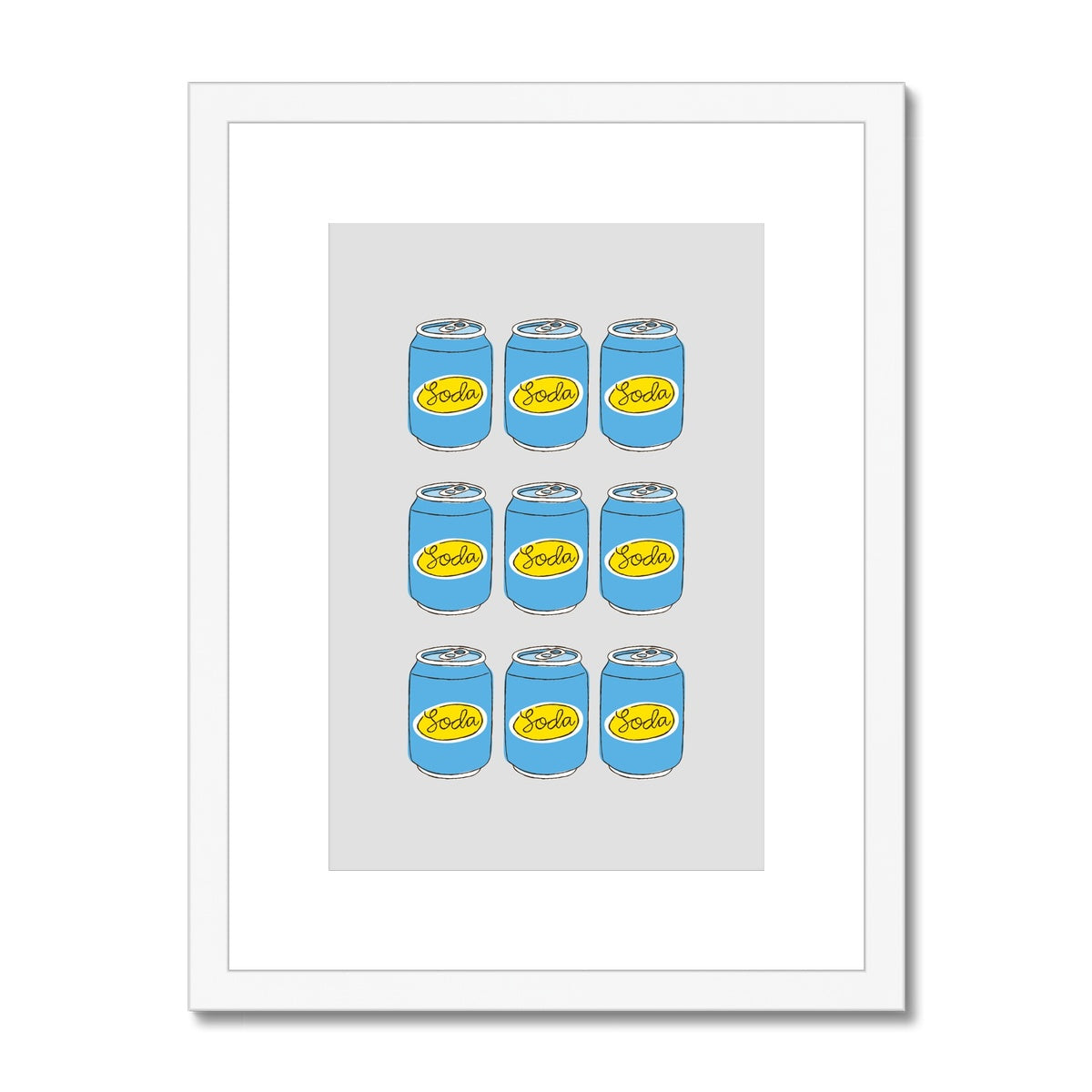 Soda Cans Framed & Mounted Print