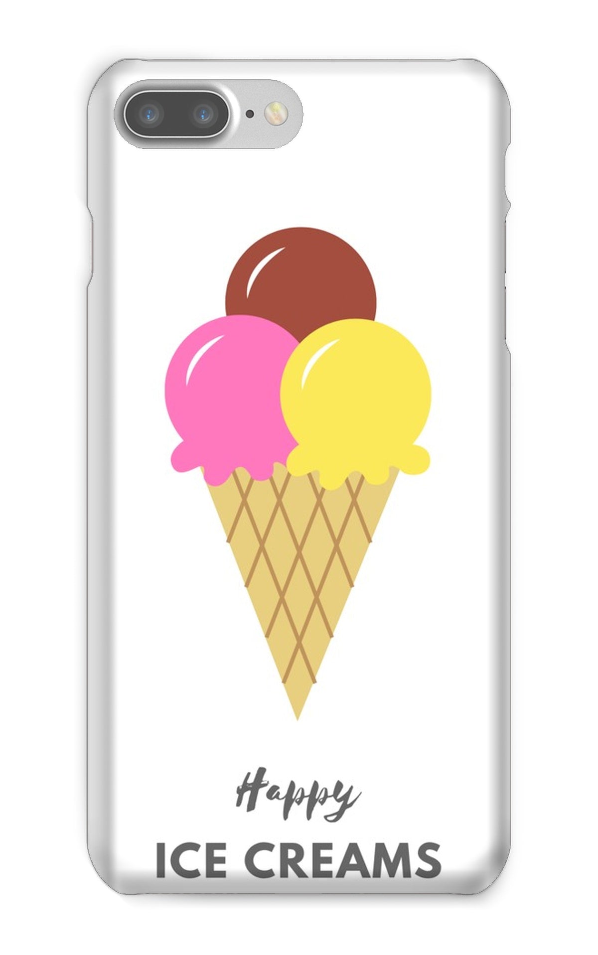 Happy Ice Creams Pink & Yellow Phone Case