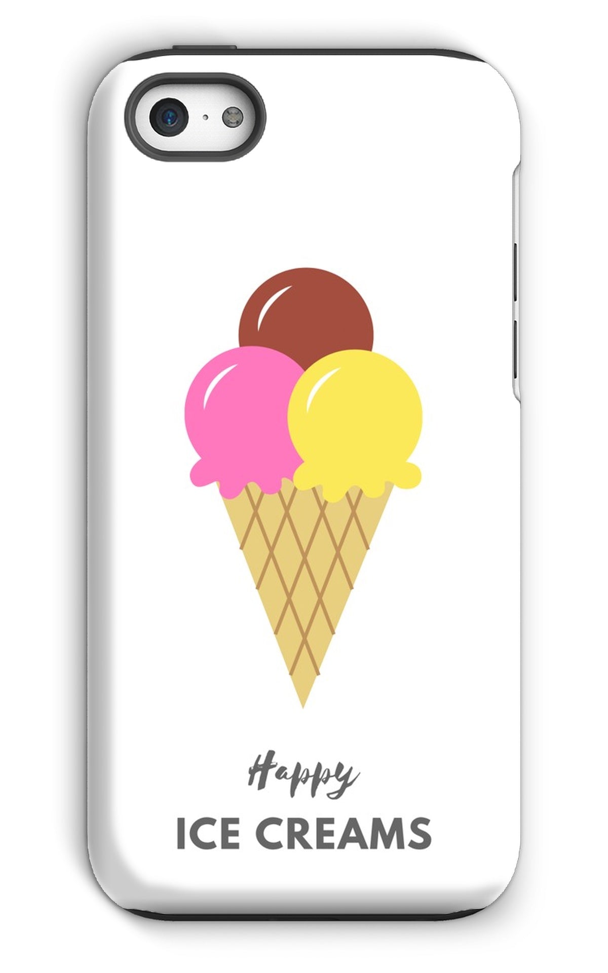 Happy Ice Creams Pink & Yellow Phone Case