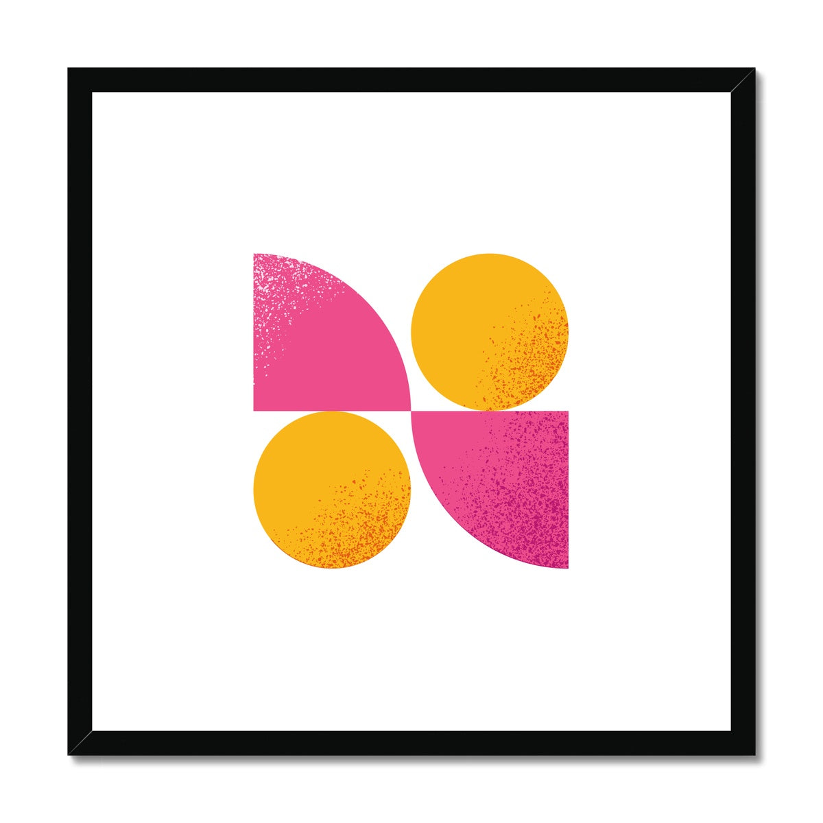 Graphic Circles Framed & Mounted Print