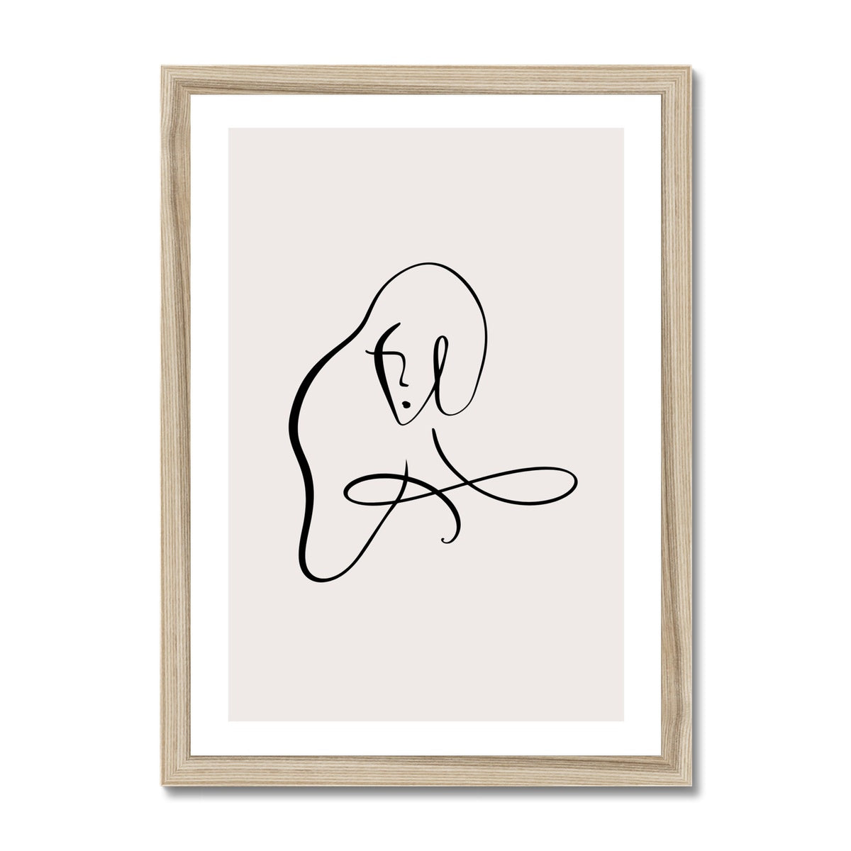 Line Art Rebecca Framed Print