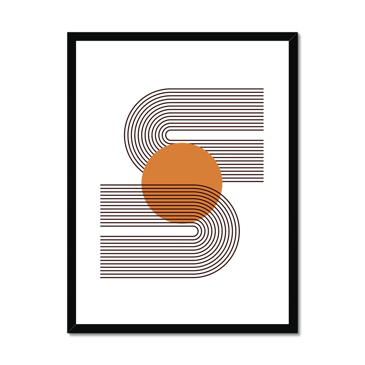 Geo Lines Framed Print