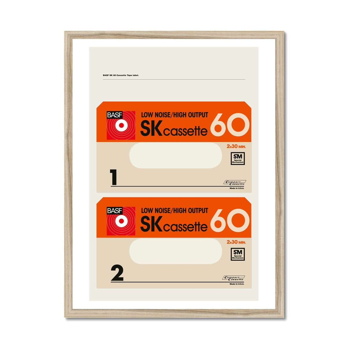 BASF SK Cassette 60 Framed Print