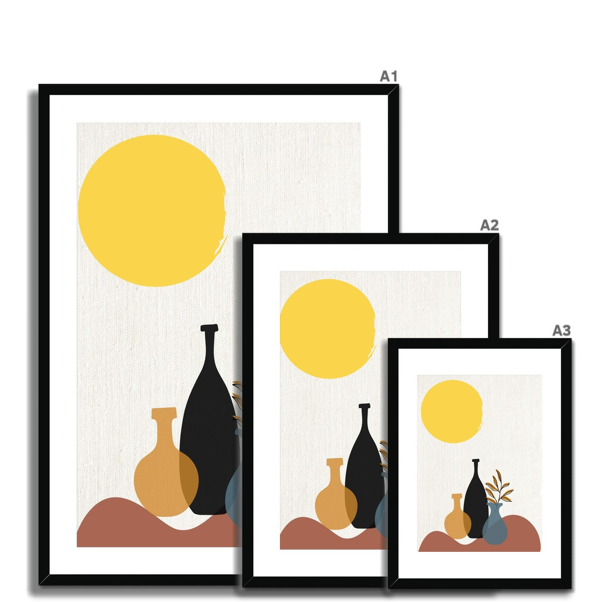 Vases and Bottles Framed & Mounted Print
