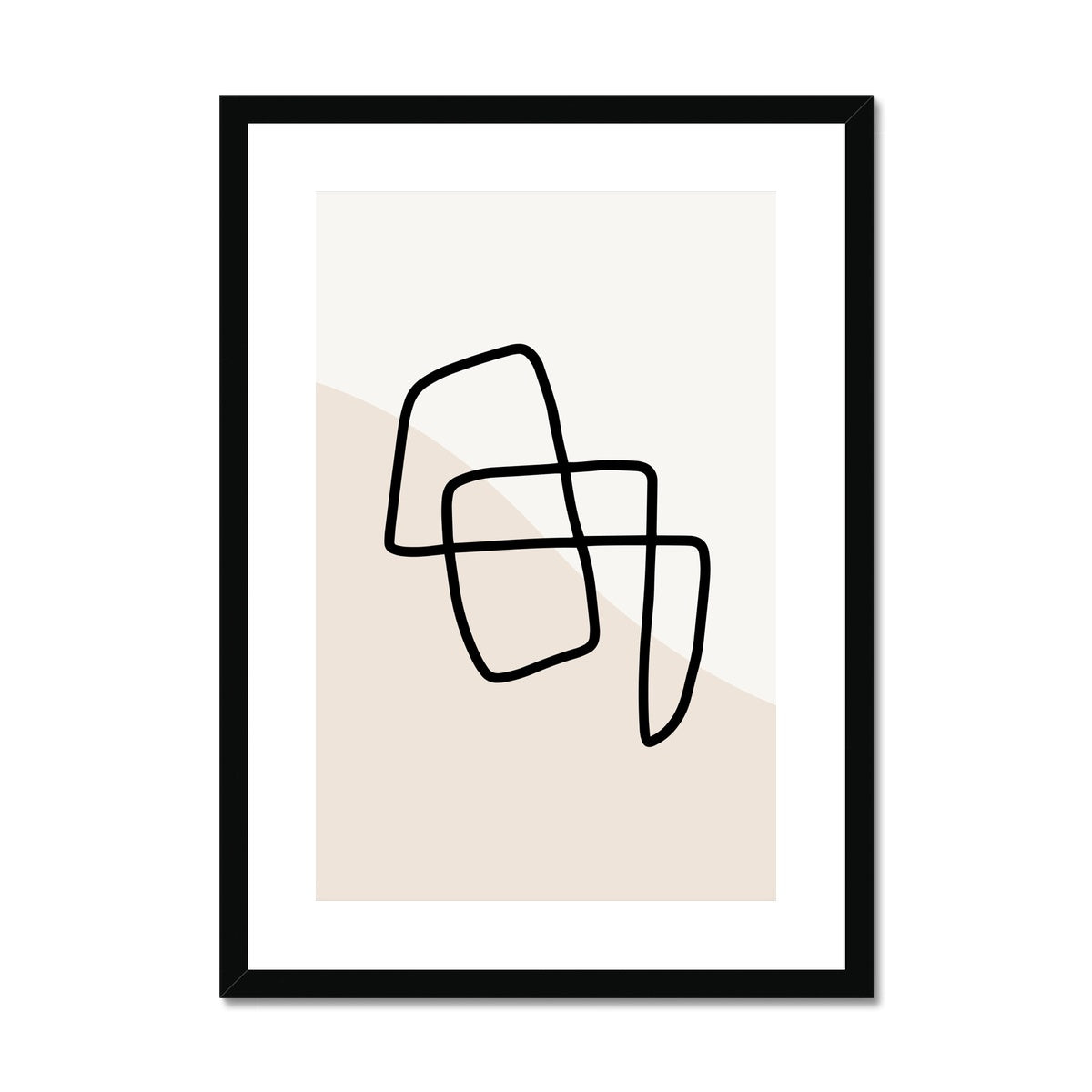 Abstract Lines 1 Framed & Mounted Print