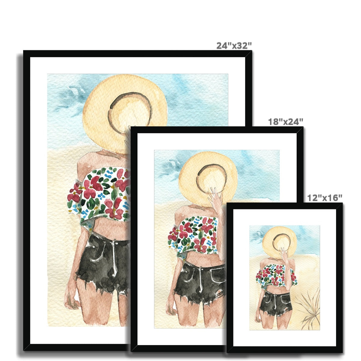 Beach Girl 4 Framed & Mounted Print