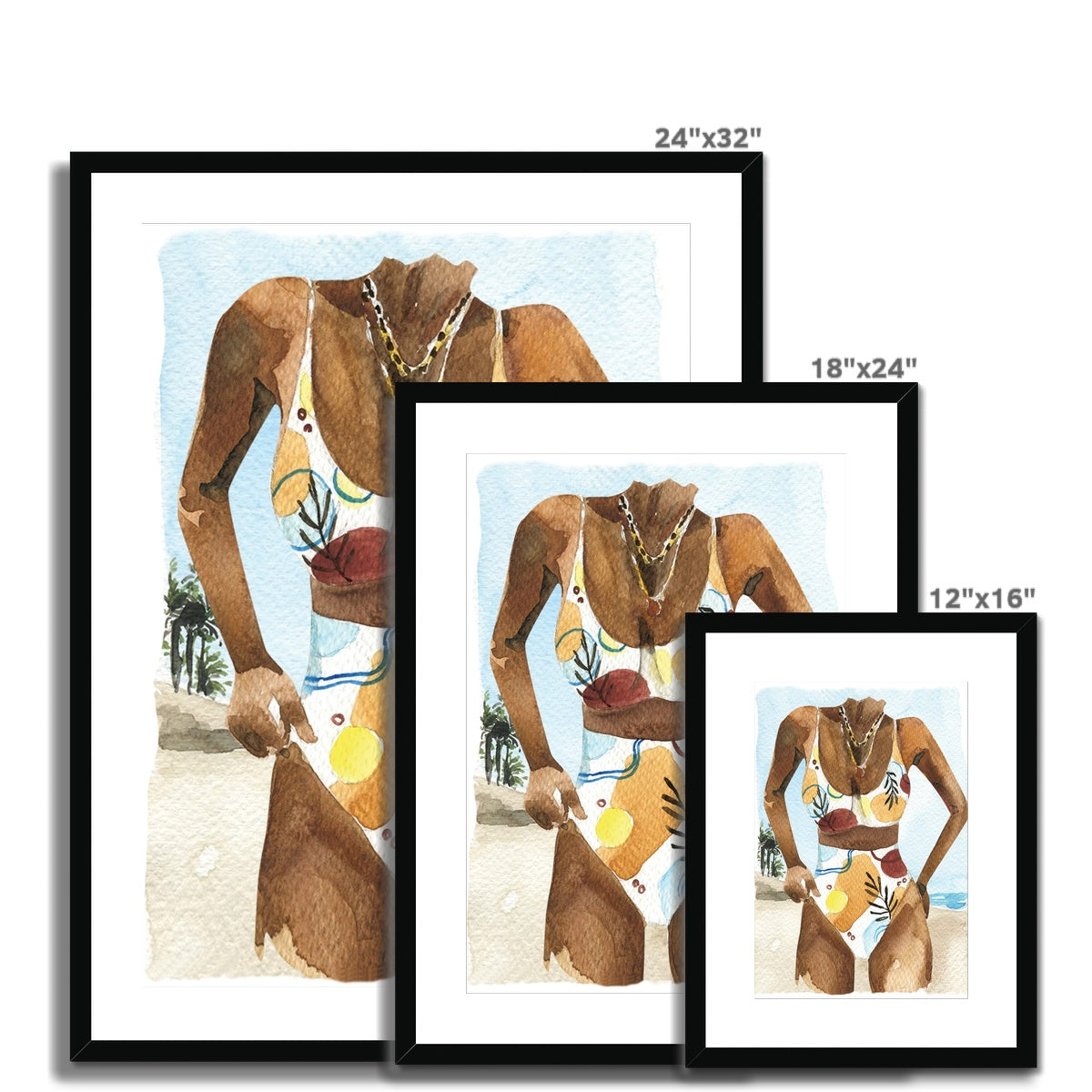 Beach Girl 1 Framed & Mounted Print