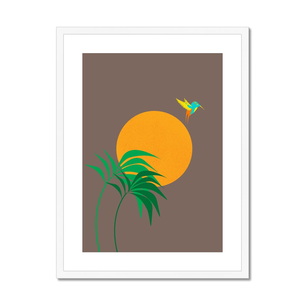 Hummingbirds Framed & Mounted Print
