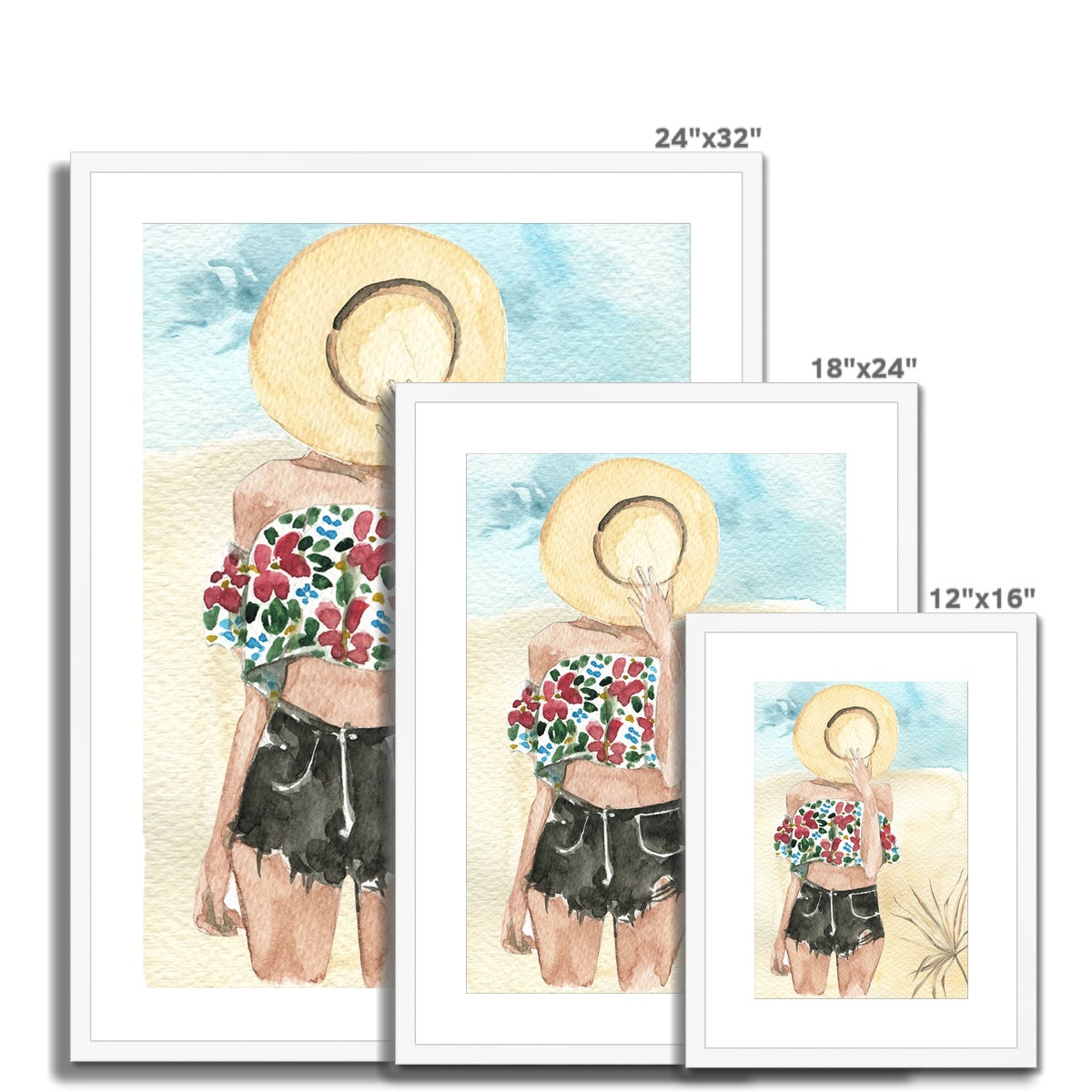 Beach Girl 4 Framed & Mounted Print