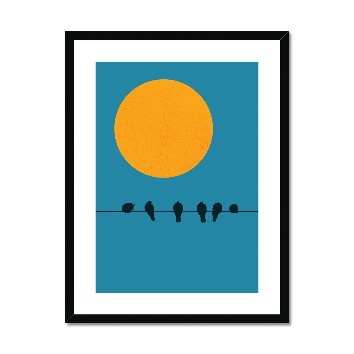 Bird On A Wire Framed & Mounted Print