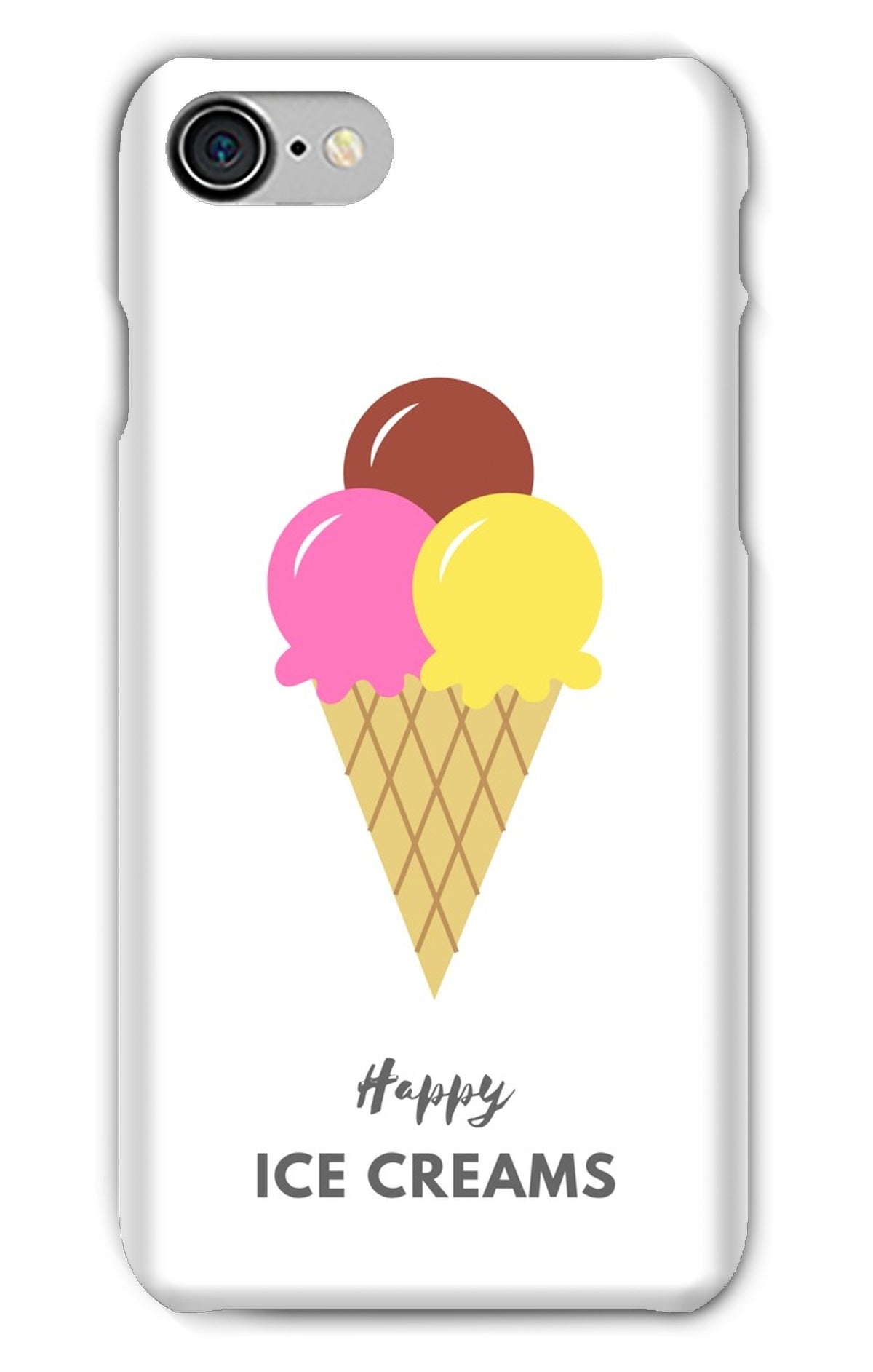 Happy Ice Creams Pink & Yellow Phone Case