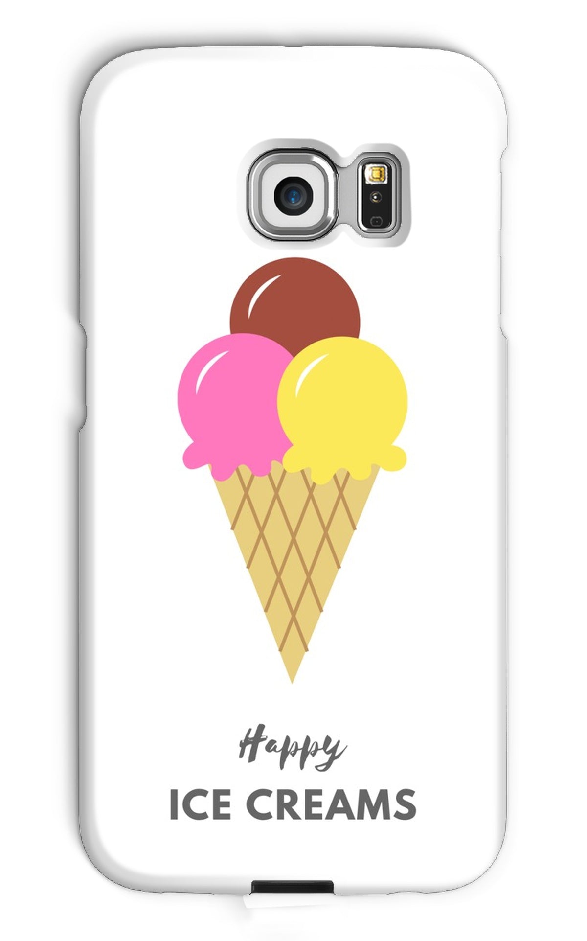 Happy Ice Creams Pink & Yellow Phone Case