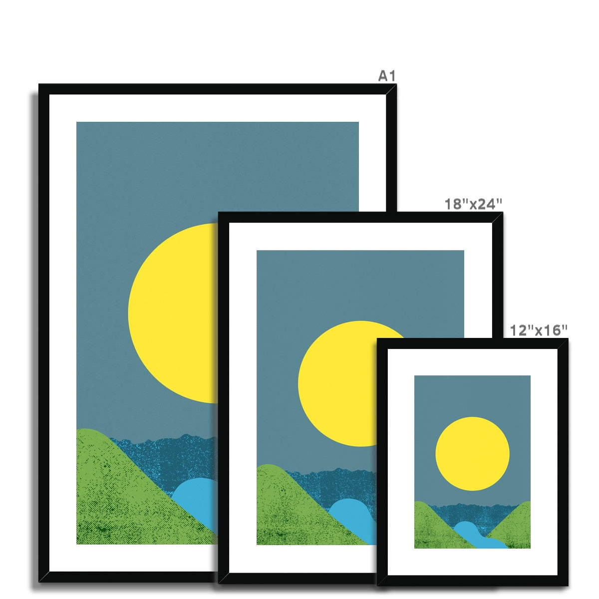 Lemon Sun Framed & Mounted Print
