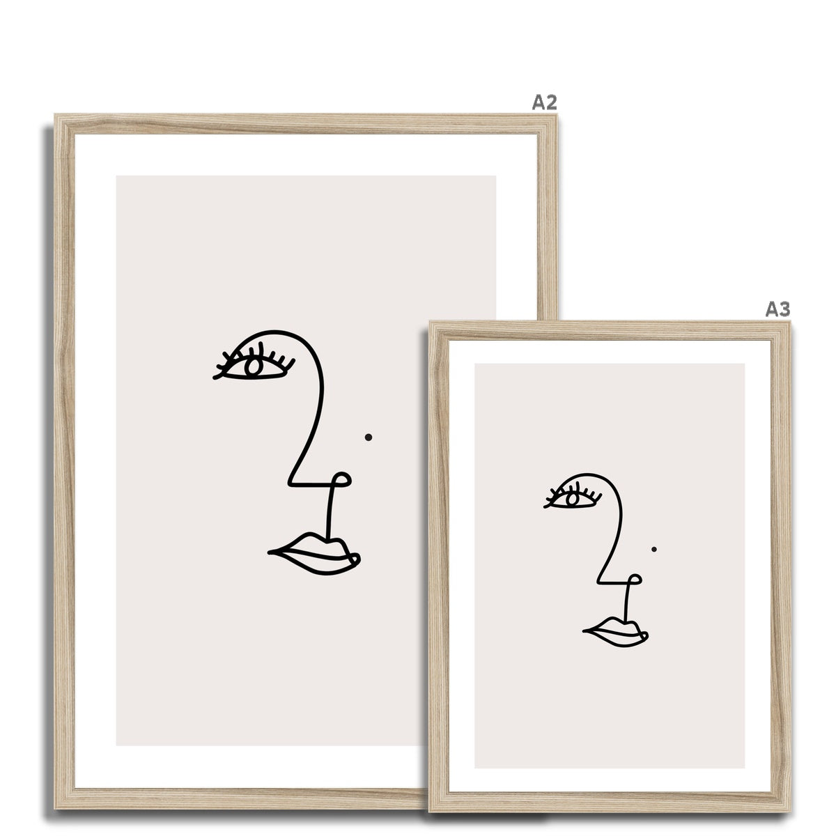 Line Art Her Framed Print