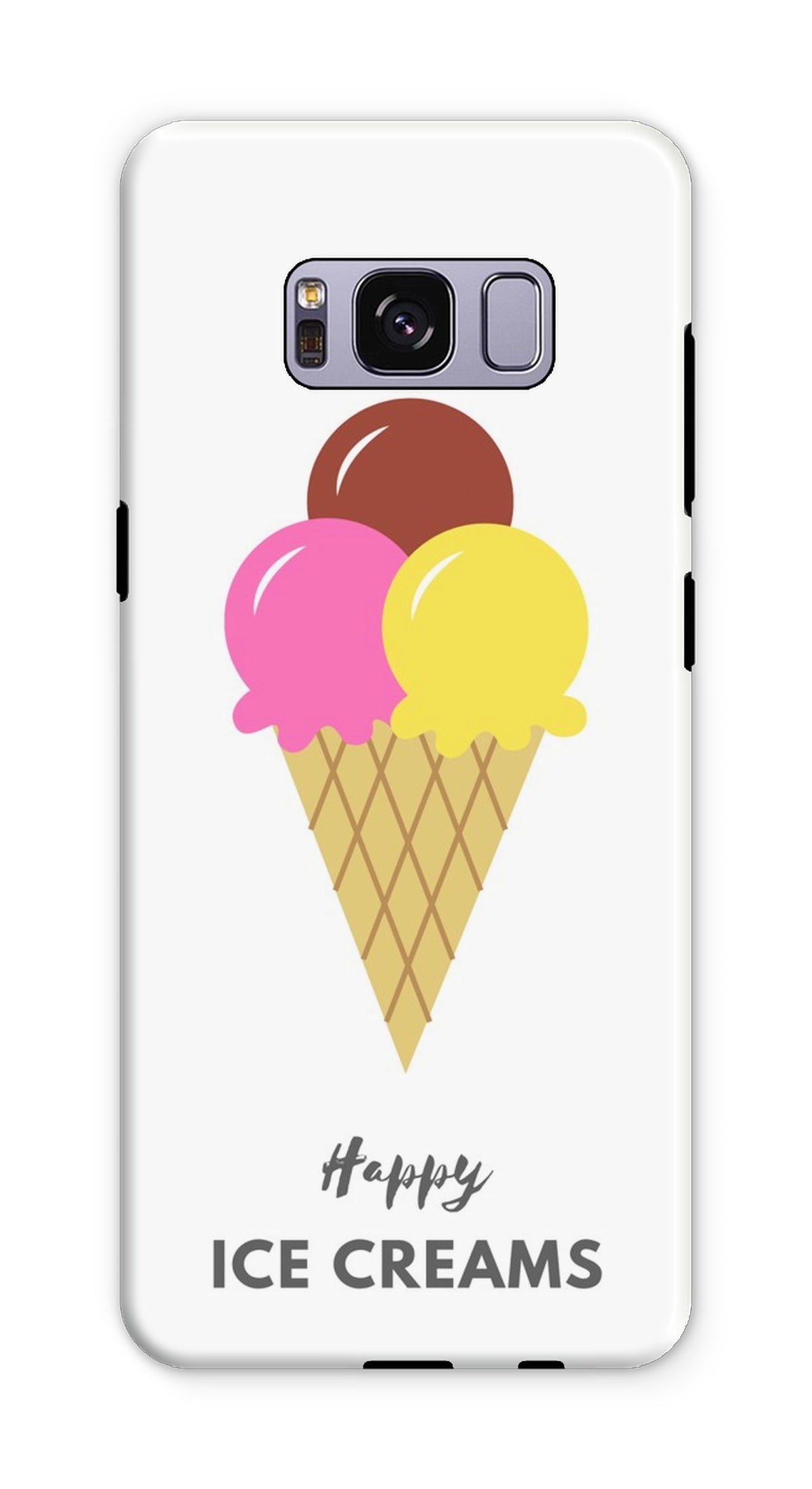 Happy Ice Creams Pink & Yellow Phone Case