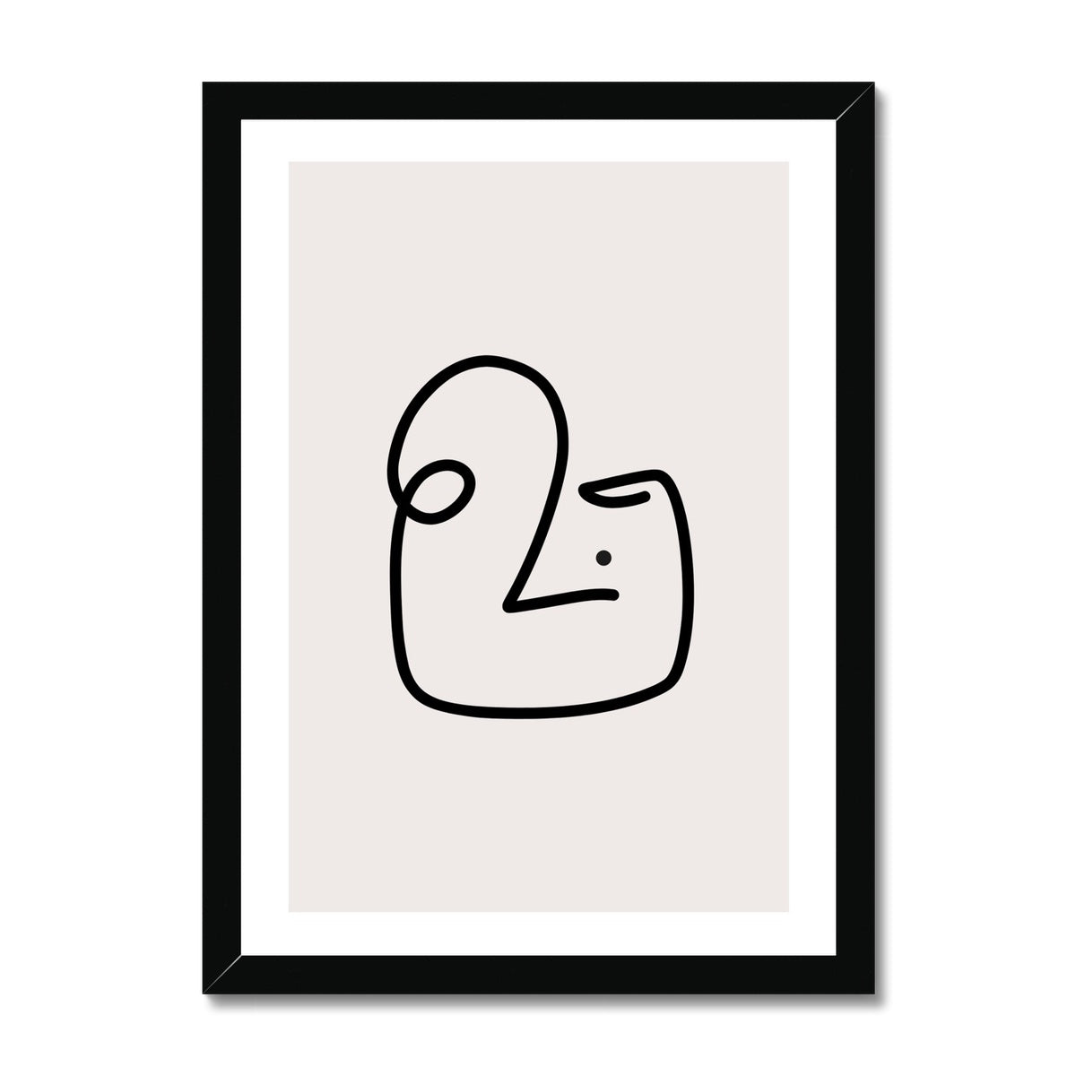 Line Art Tim Framed Print